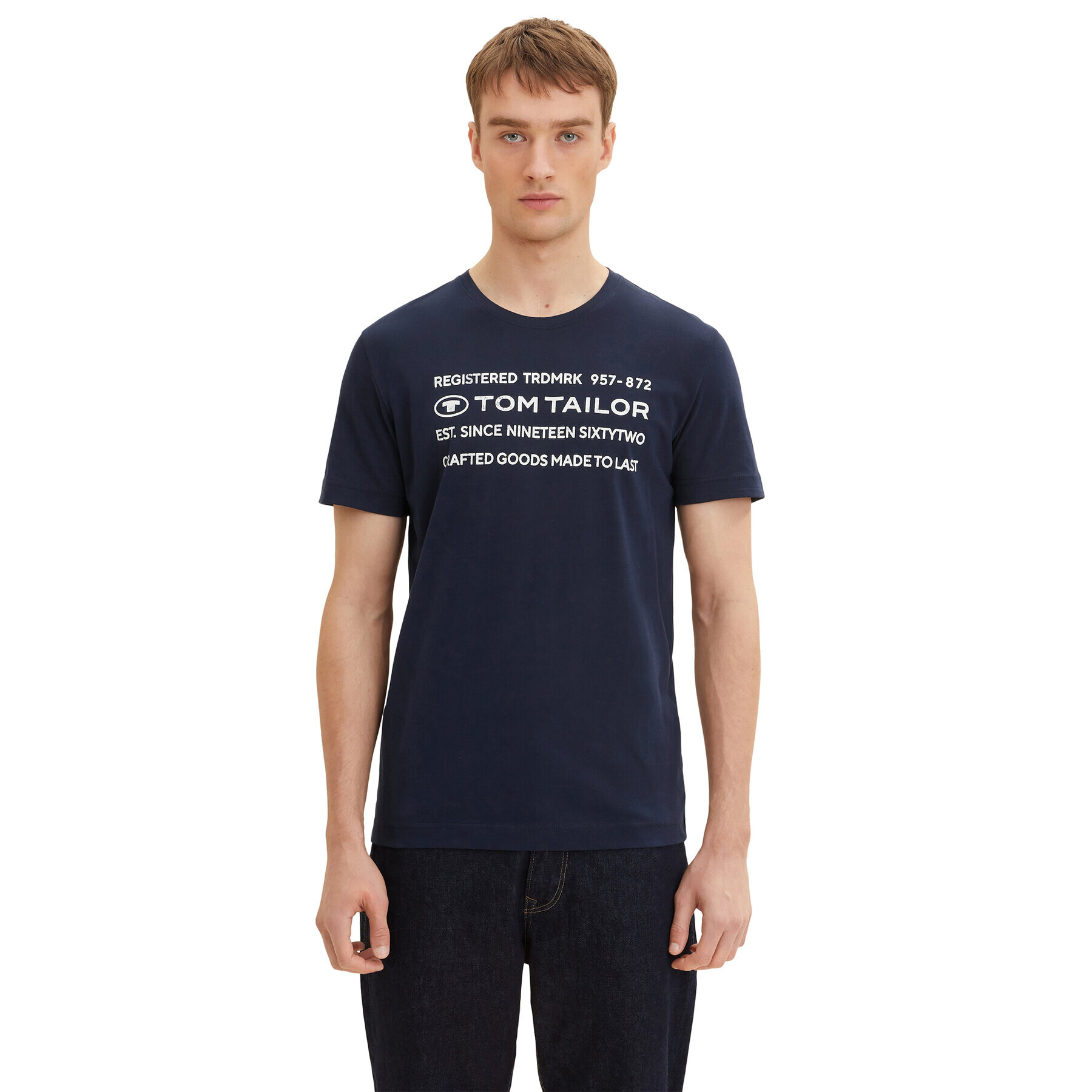 Tom Tailor Тишърт 1034398 Тъмносин Regular Fit - Pepit.bg