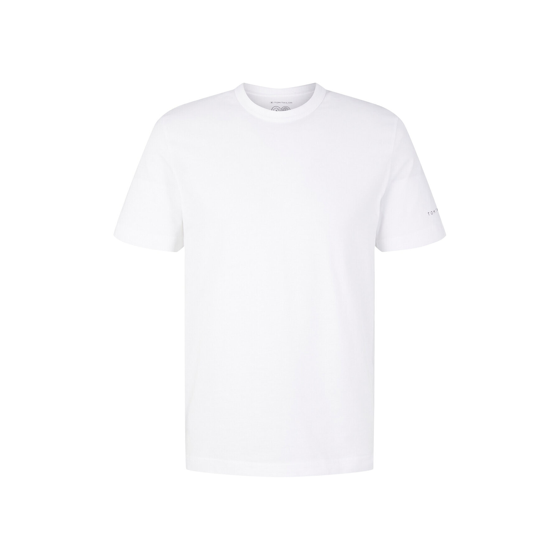 Tom Tailor Тишърт 1035552 Бял Regular Fit - Pepit.bg