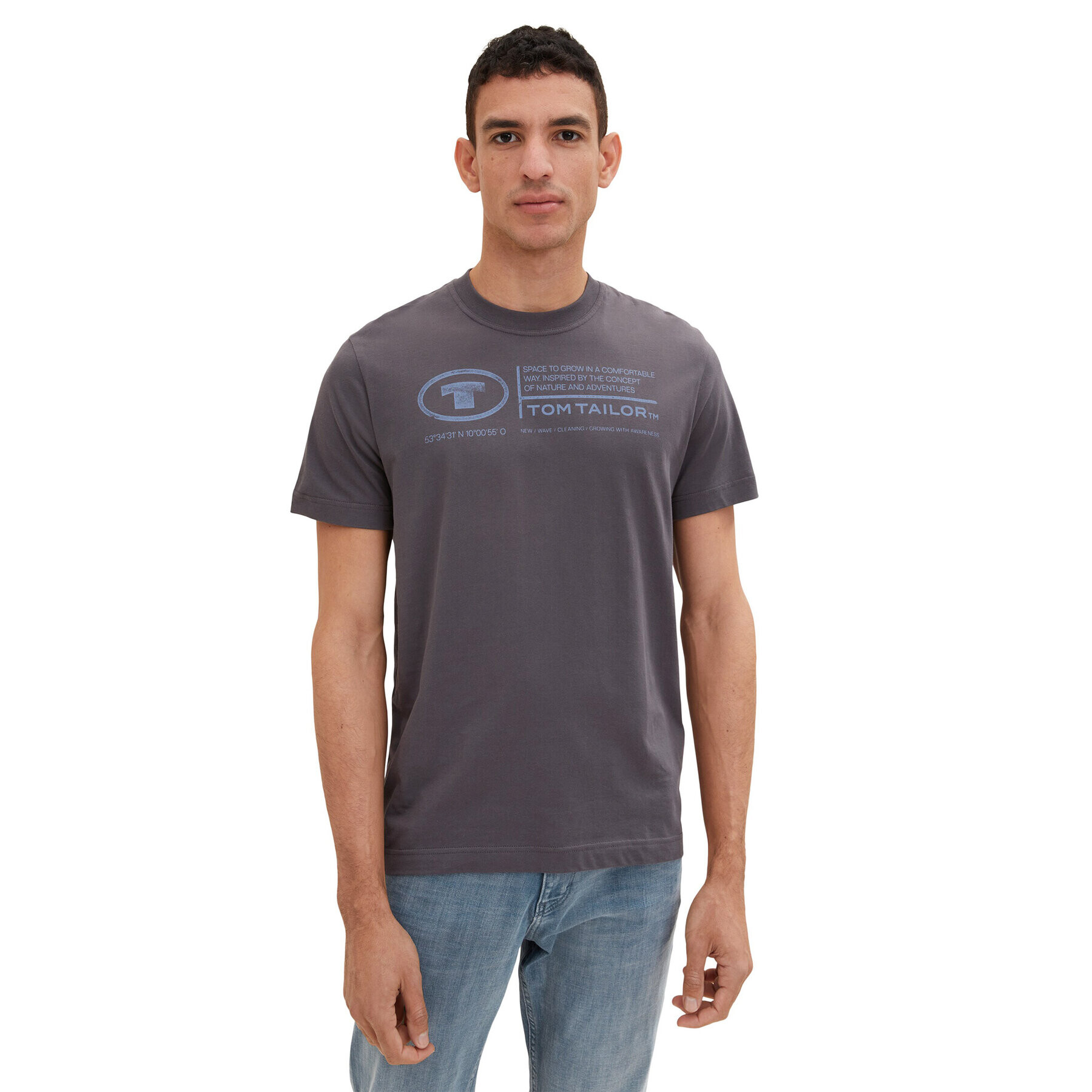 Tom Tailor Тишърт 1035611 Сив - Pepit.bg
