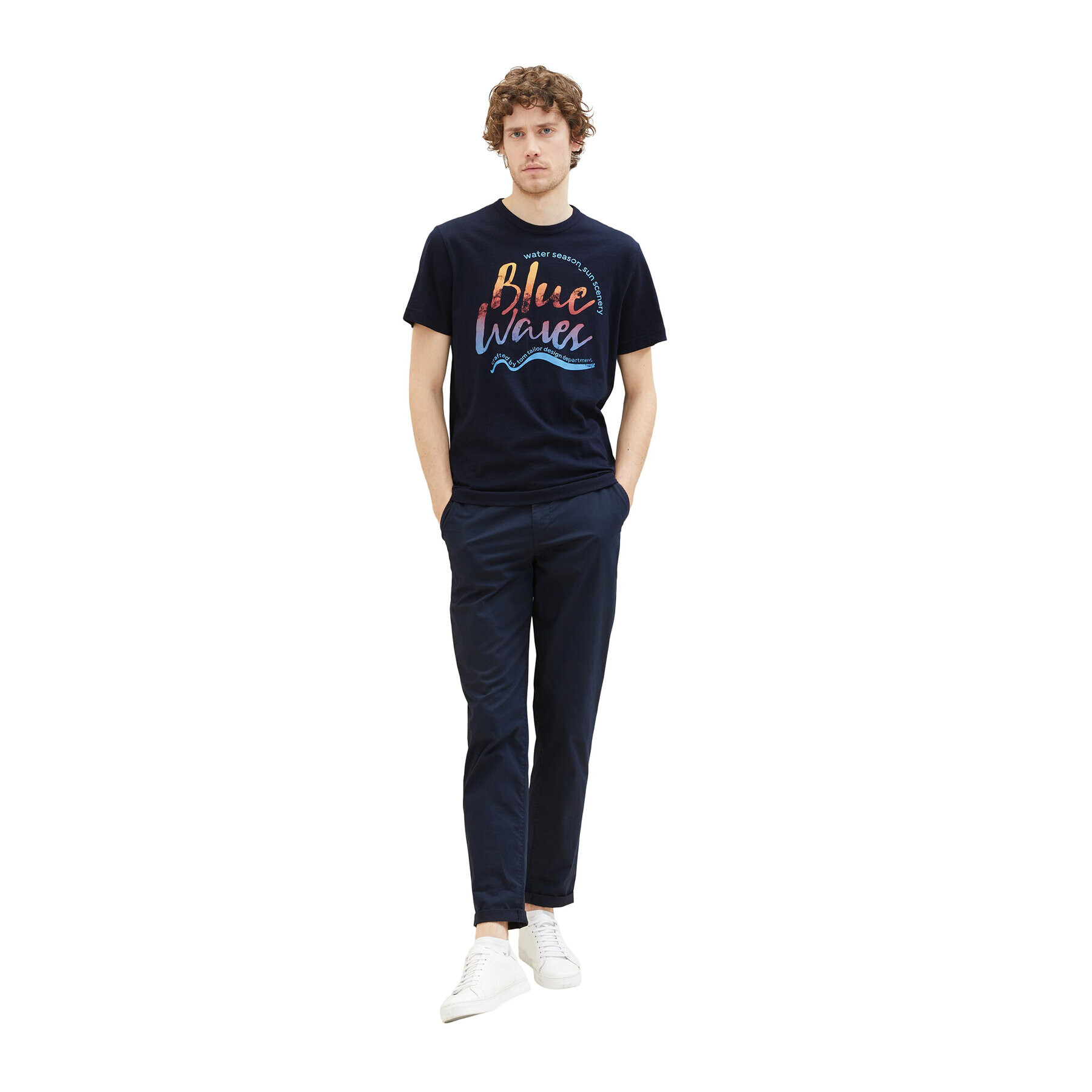 Tom Tailor Тишърт 1036322 Тъмносин Regular Fit - Pepit.bg