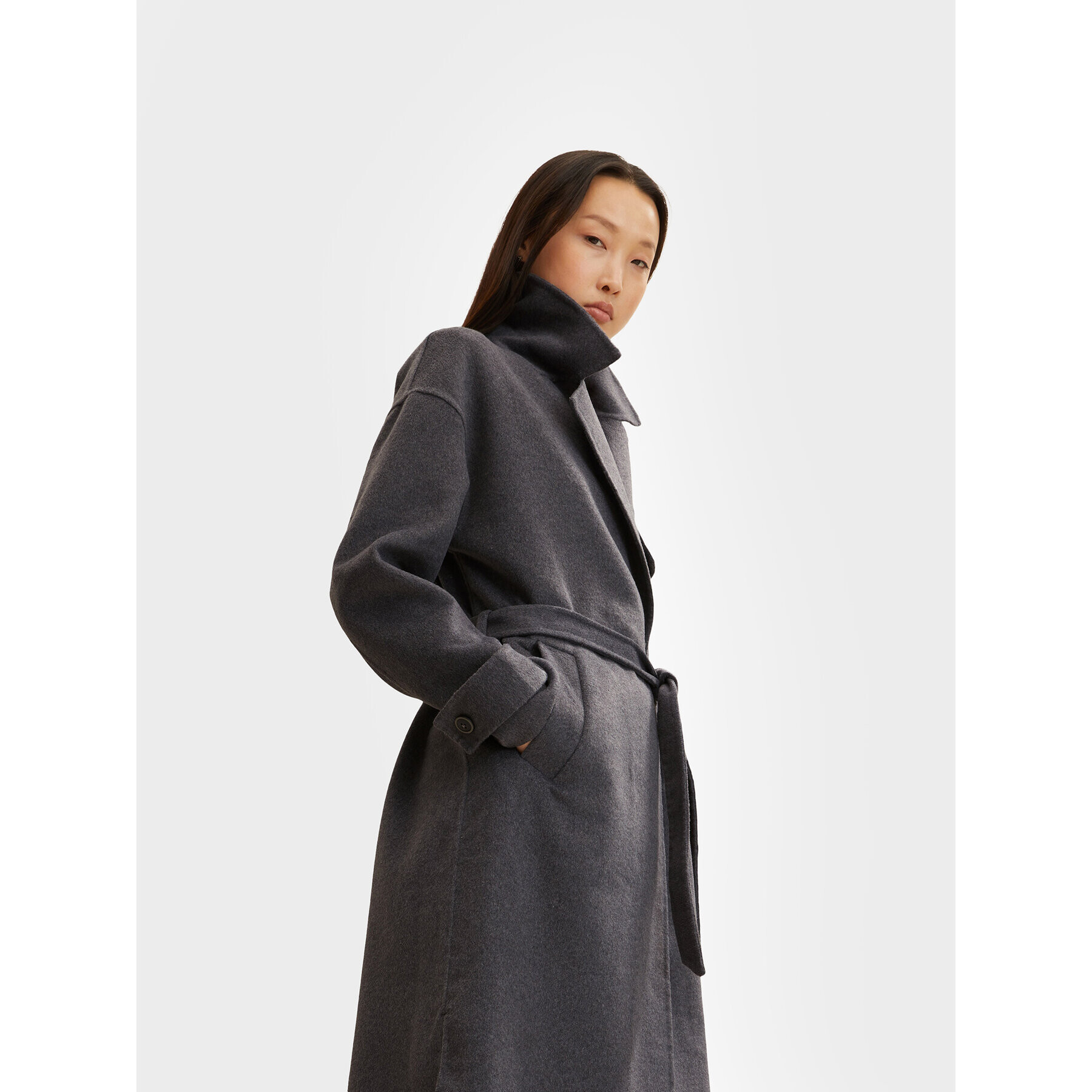 Tom Tailor Вълнено палто 1032464 Сив Regular Fit - Pepit.bg