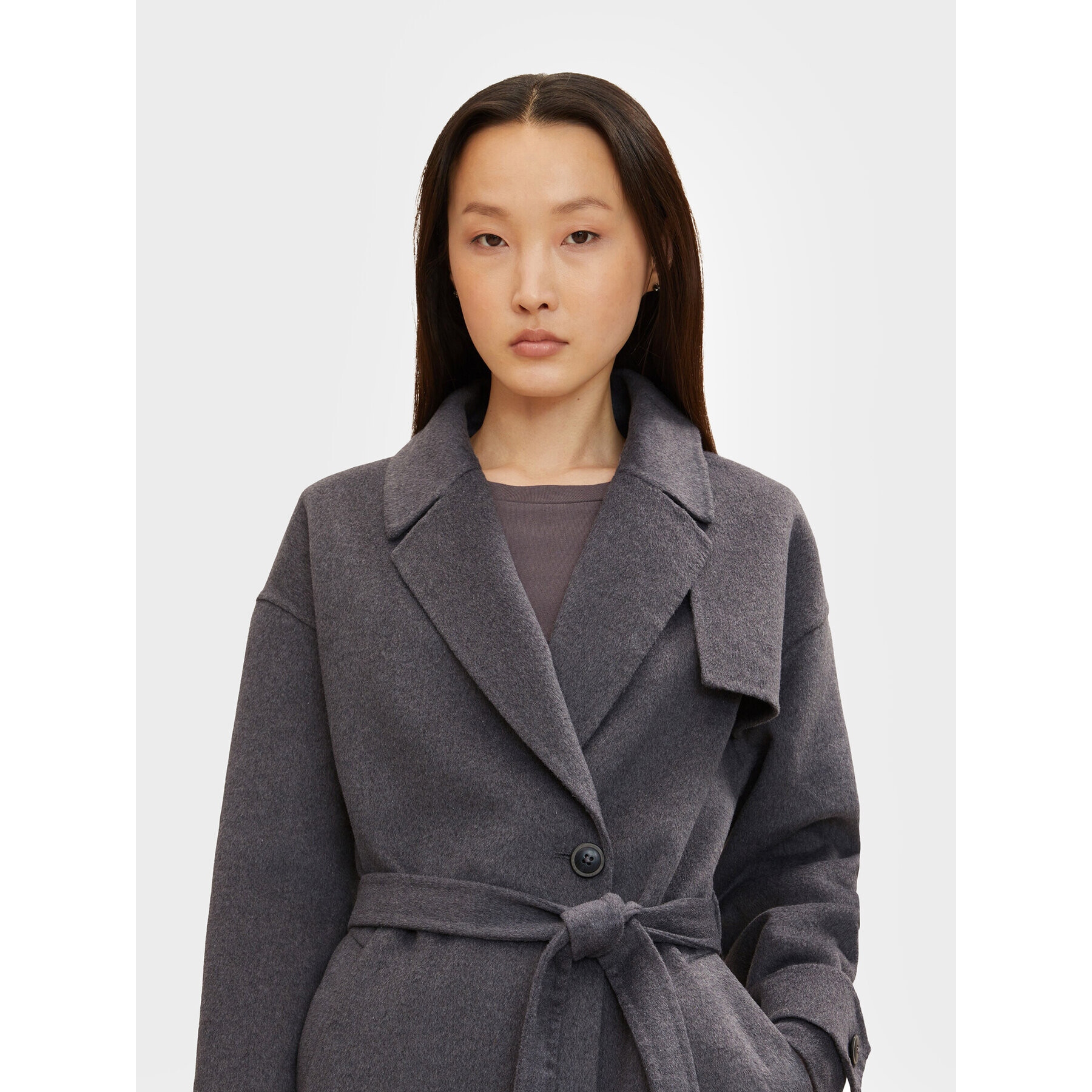 Tom Tailor Вълнено палто 1032464 Сив Regular Fit - Pepit.bg