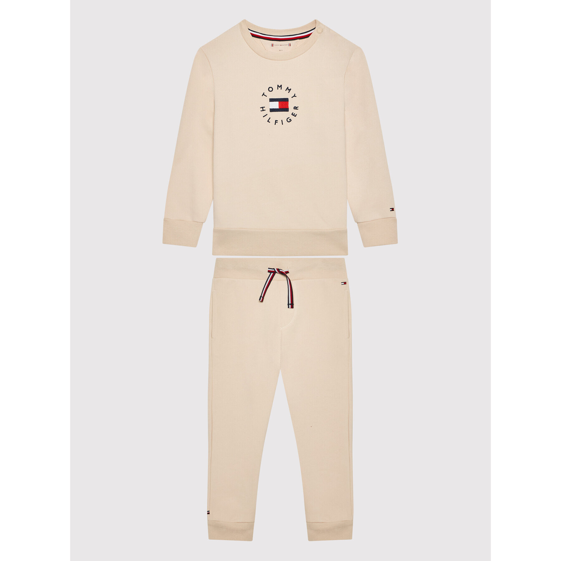 Tommy Hilfiger Анцуг Baby Heritage Logo KN0KN01371 Бежов Regular Fit - Pepit.bg