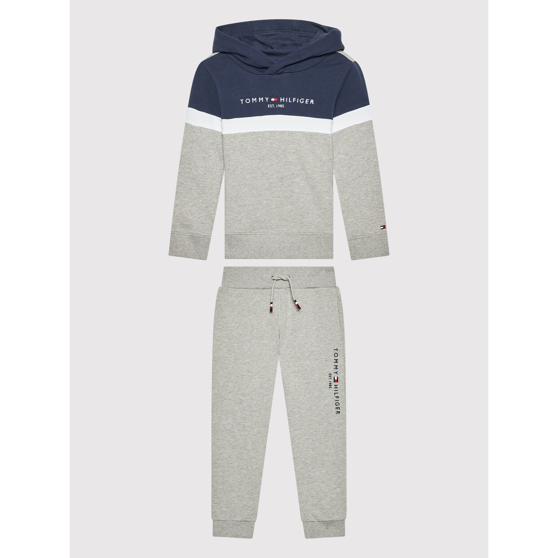 Tommy Hilfiger Анцуг Colorblock KB0KB06891 D Сив Regular Fit - Pepit.bg