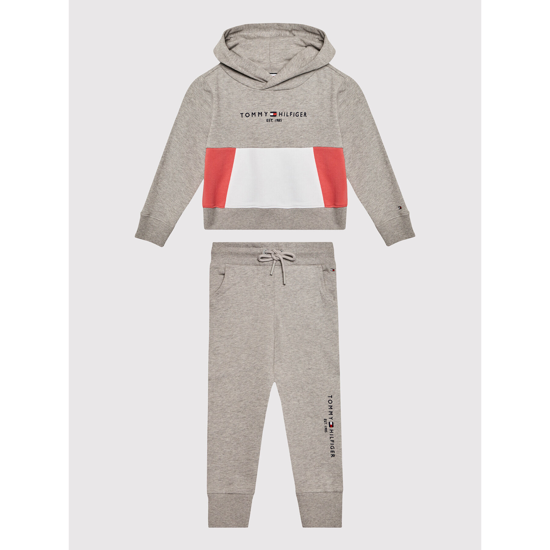 Tommy Hilfiger Анцуг Essential Colorblock KG0KG06358 D Сив Regular Fit - Pepit.bg
