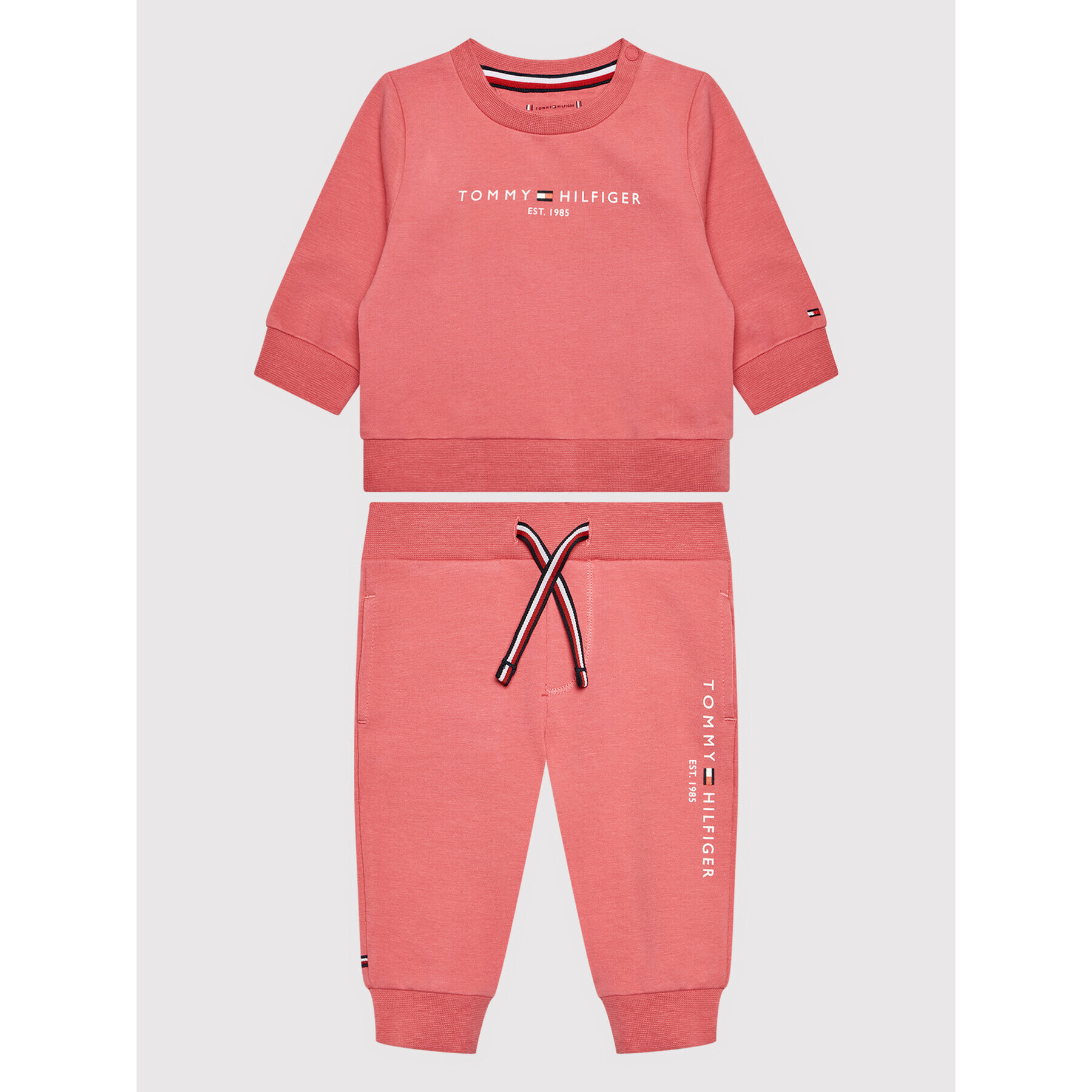 Tommy Hilfiger Анцуг Essential KN0KN01357 Розов Regular Fit - Pepit.bg