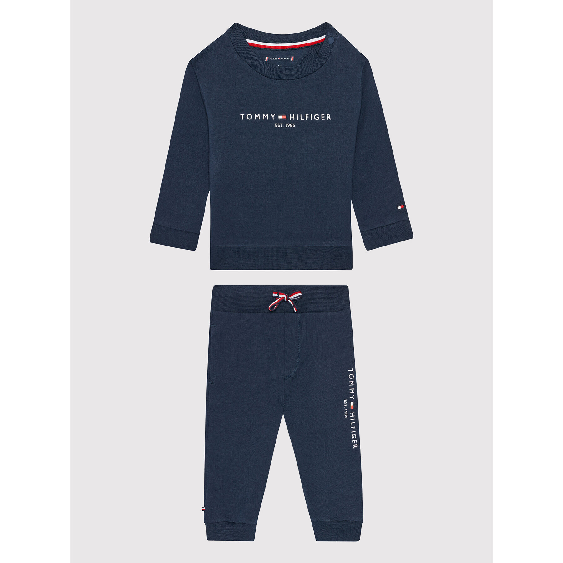 Tommy Hilfiger Анцуг Essential KN0KN01357 Тъмносин Regular FIt - Pepit.bg