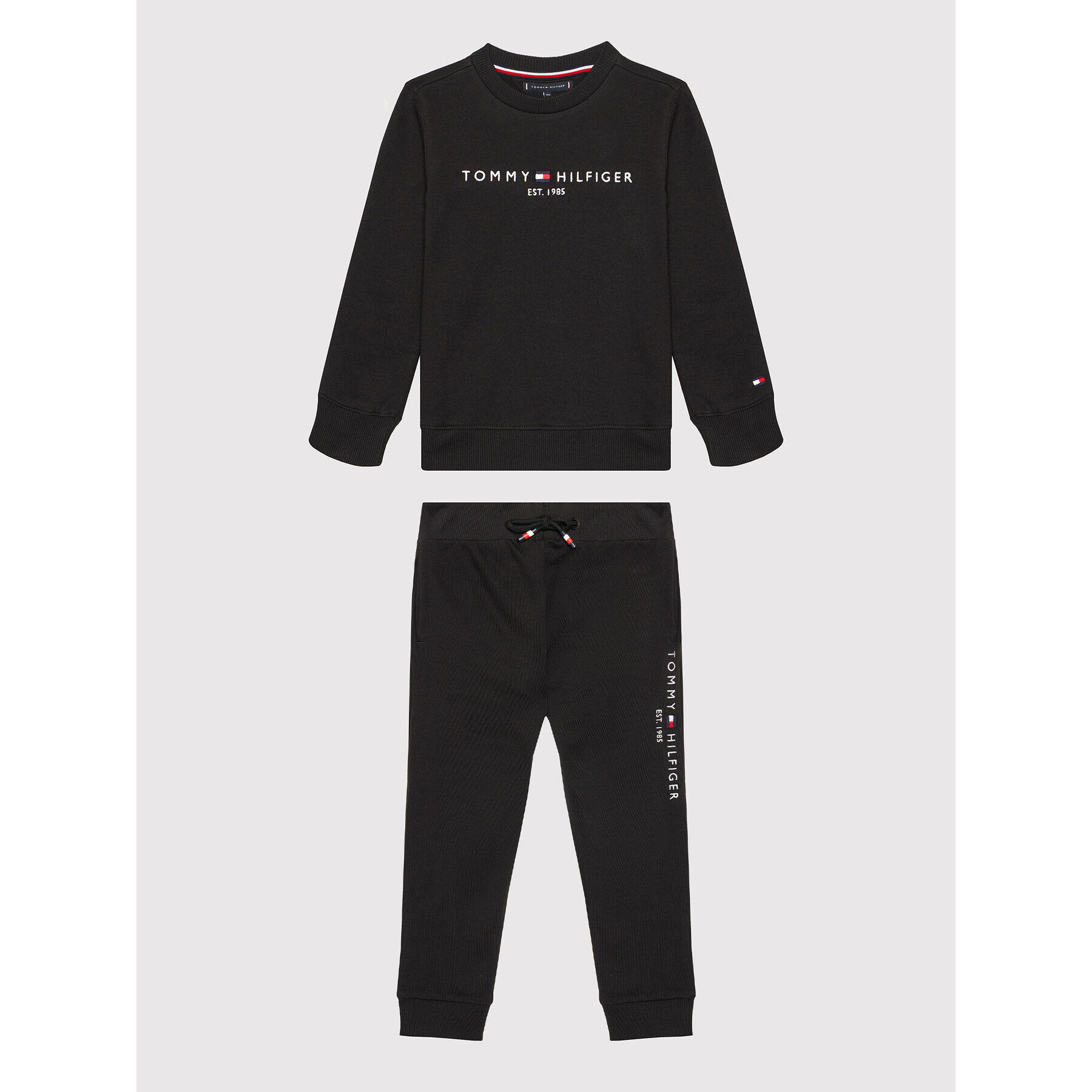 Tommy Hilfiger Анцуг Essential Set KB0KB06174 M Черен Regular Fit - Pepit.bg