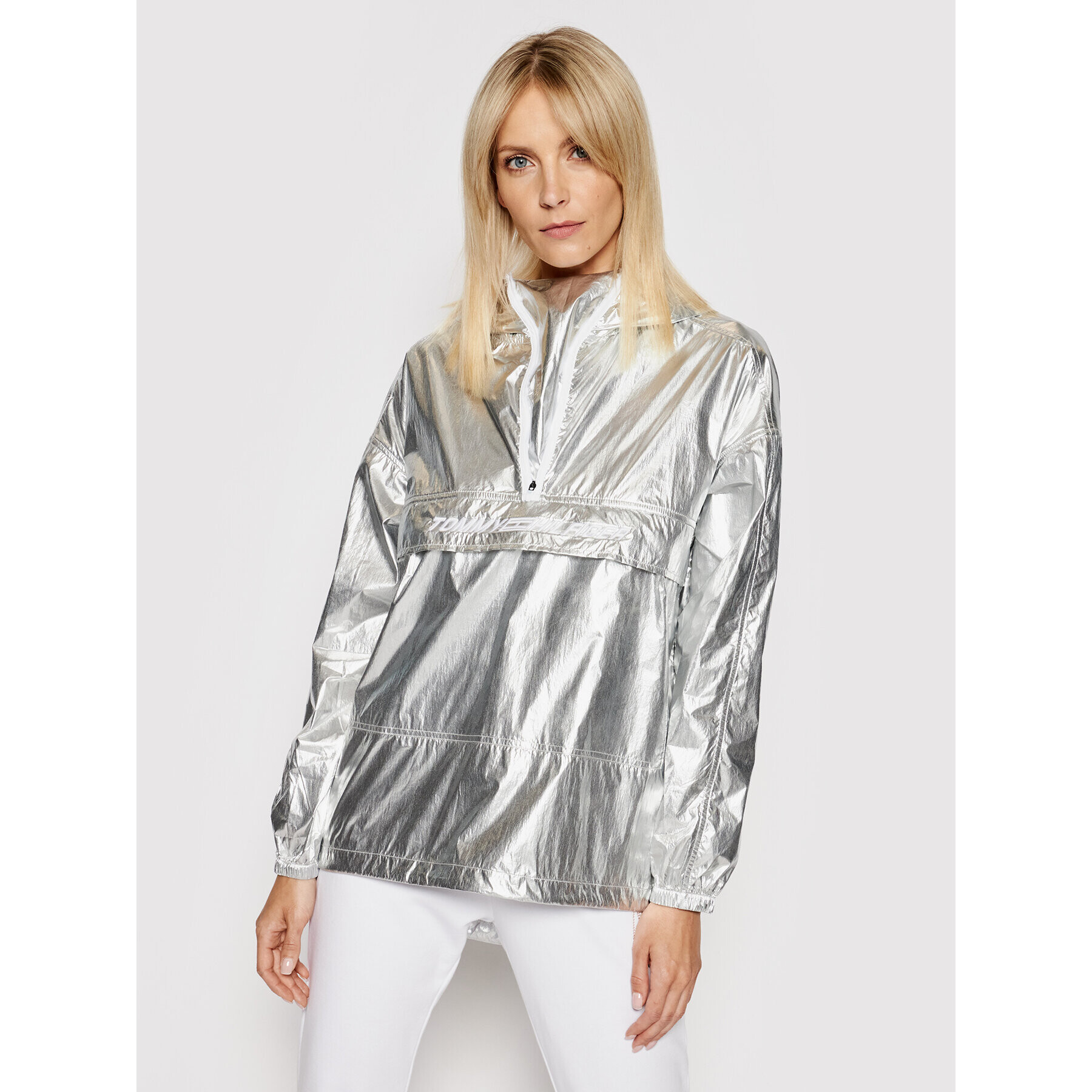 Tommy Hilfiger Анорак Poly S10S101011 Сребрист Oversize - Pepit.bg
