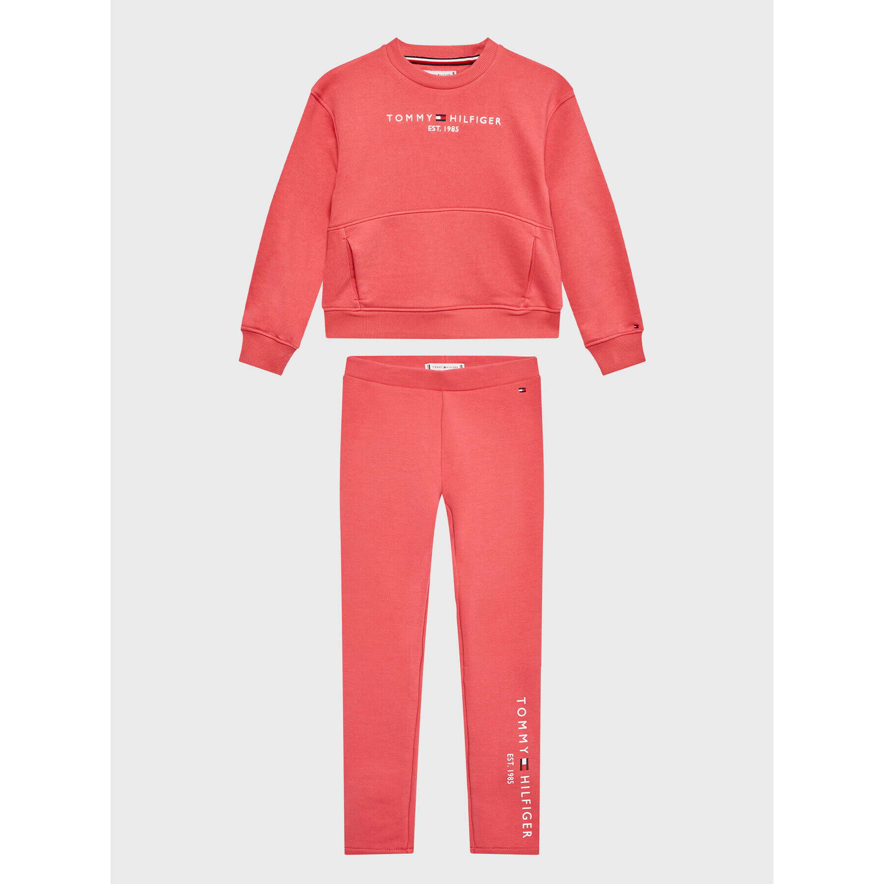 Tommy Hilfiger Анцуг Essential KG0KG07042 D Розов Regular Fit - Pepit.bg