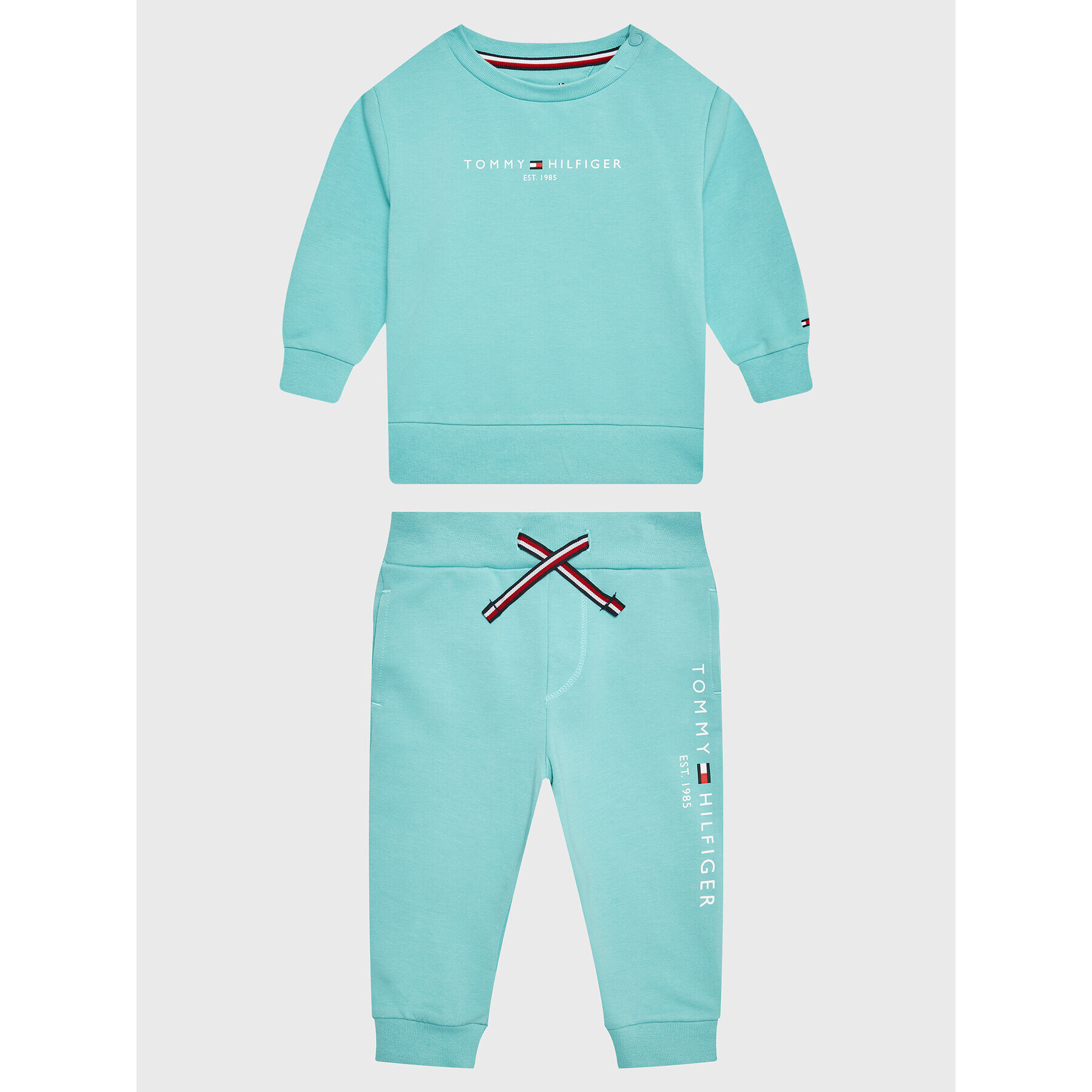 Tommy Hilfiger Анцуг Essential KN0KN01357 Зелен Regular Fit - Pepit.bg