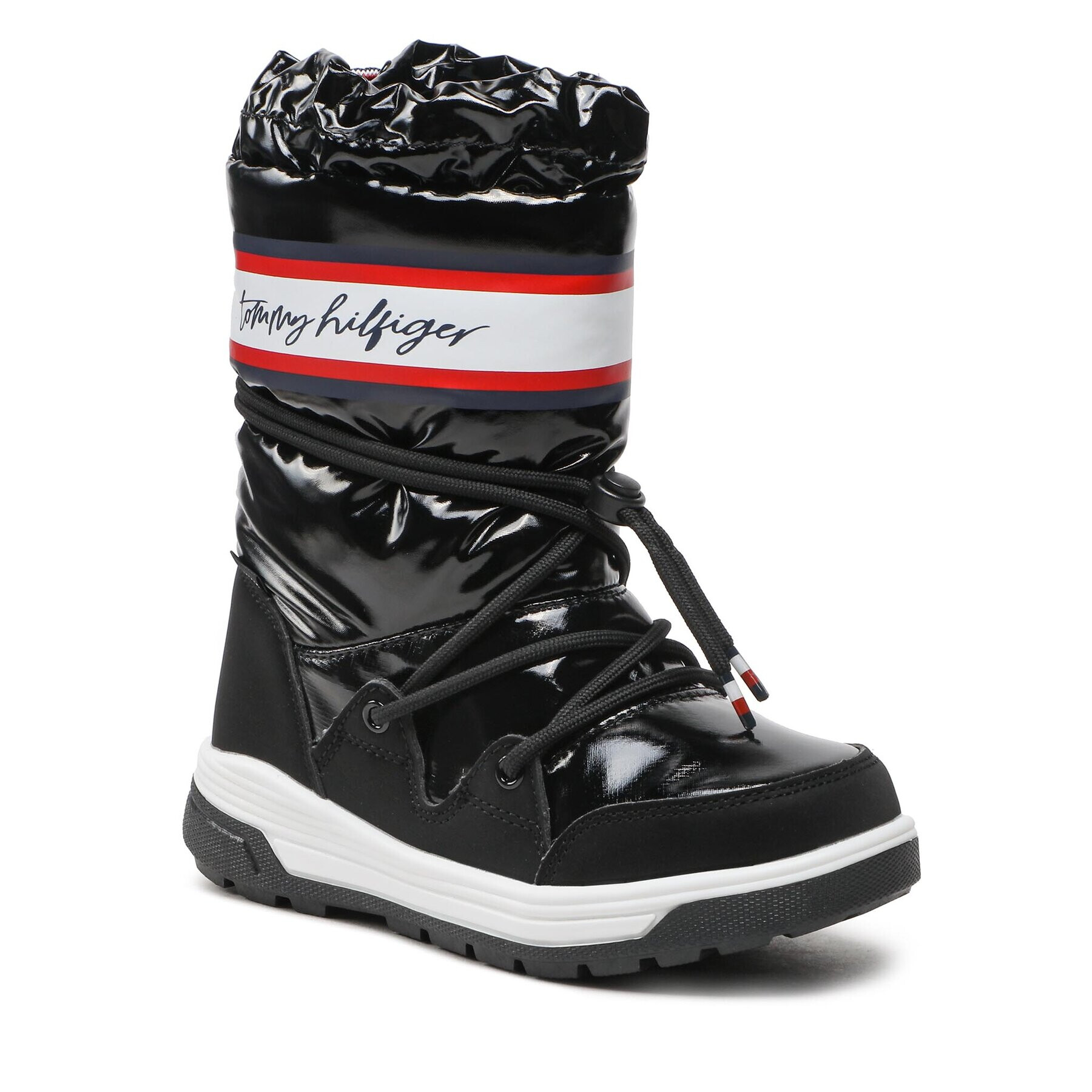 Tommy Hilfiger Апрески Snow Boot 3A6-32436-1485 M Черен - Pepit.bg