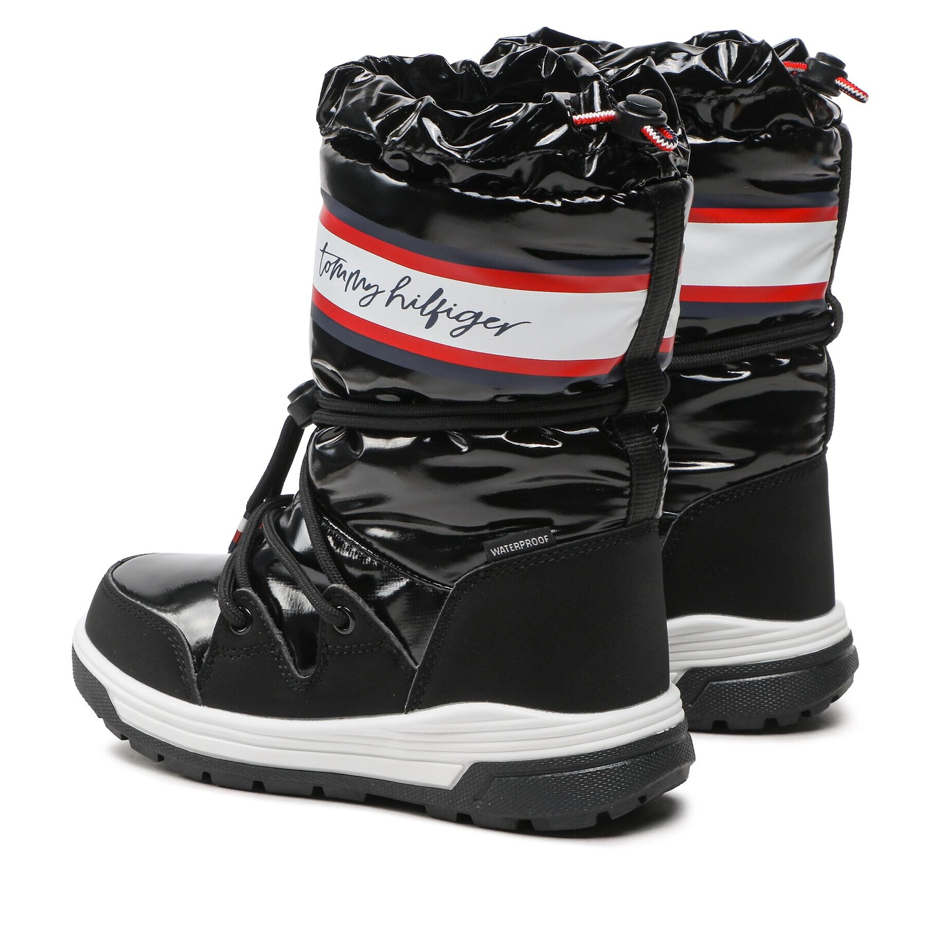 Tommy Hilfiger Апрески Snow Boot 3A6-32436-1485 M Черен - Pepit.bg