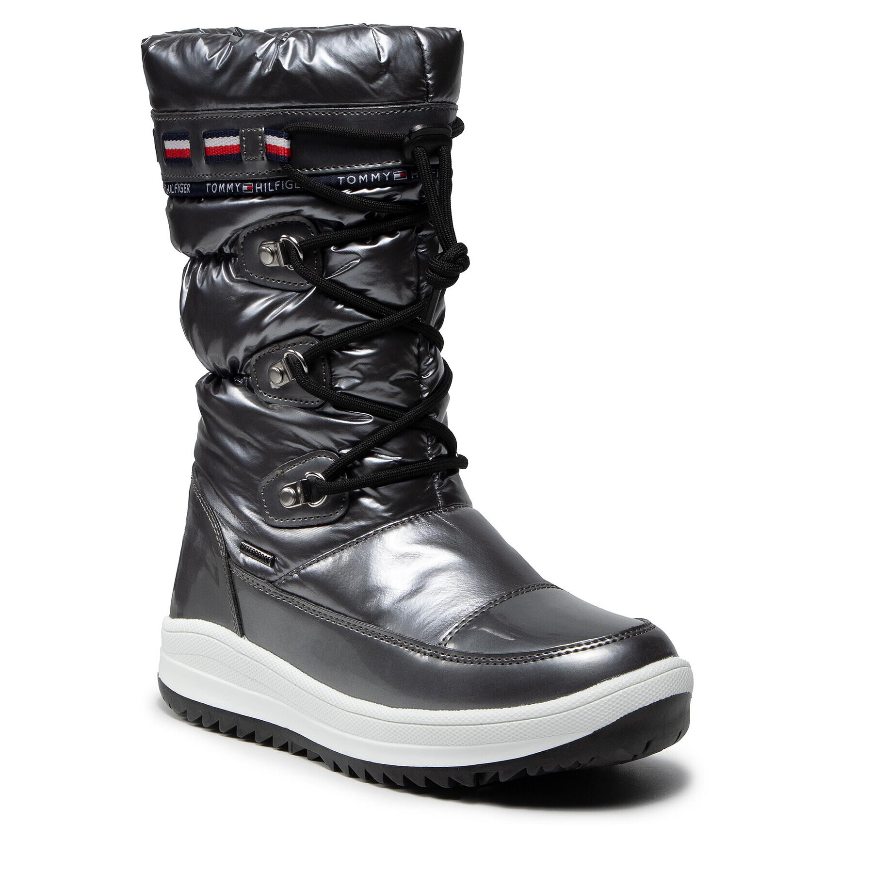 Tommy Hilfiger Апрески Snow Boot T3A6-32035-1240 S Сребрист - Pepit.bg