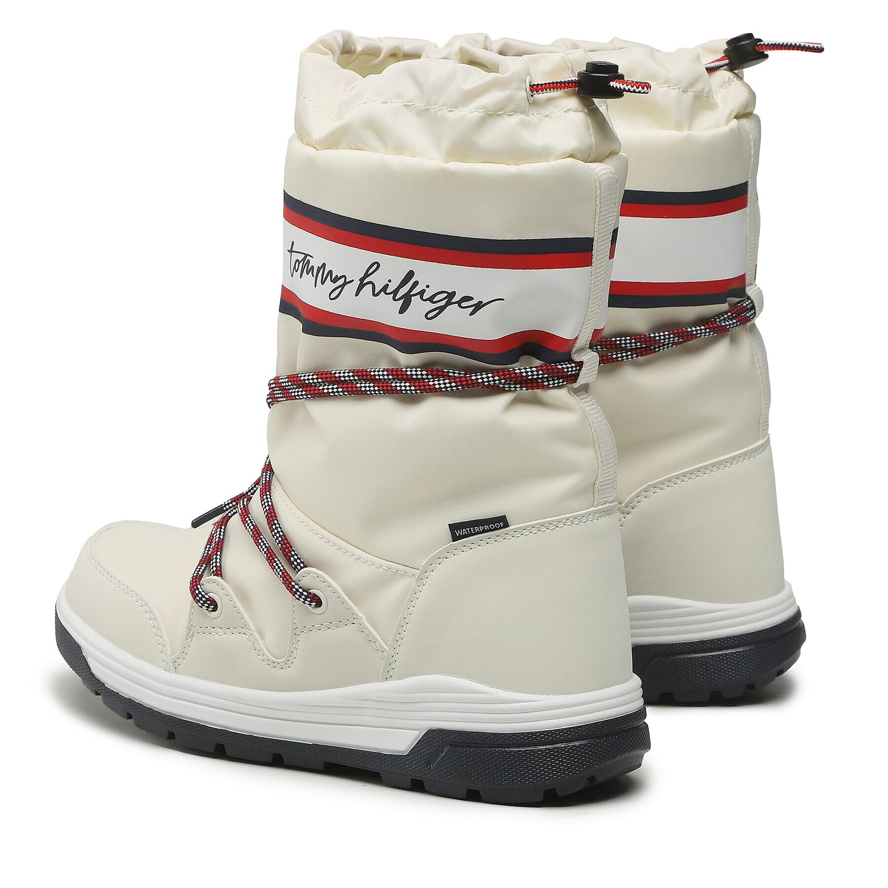 Tommy Hilfiger Апрески Snow Boot T3A6-32436-1485 S Бял - Pepit.bg