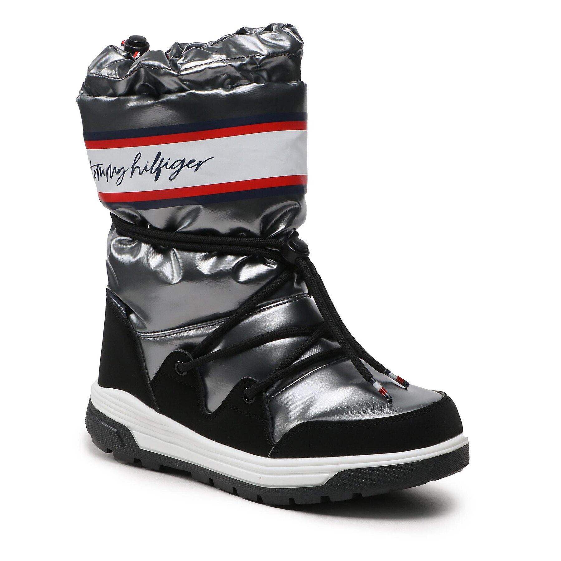 Tommy Hilfiger Апрески Snow Boot T3A6-32436-1485 S Сребрист - Pepit.bg