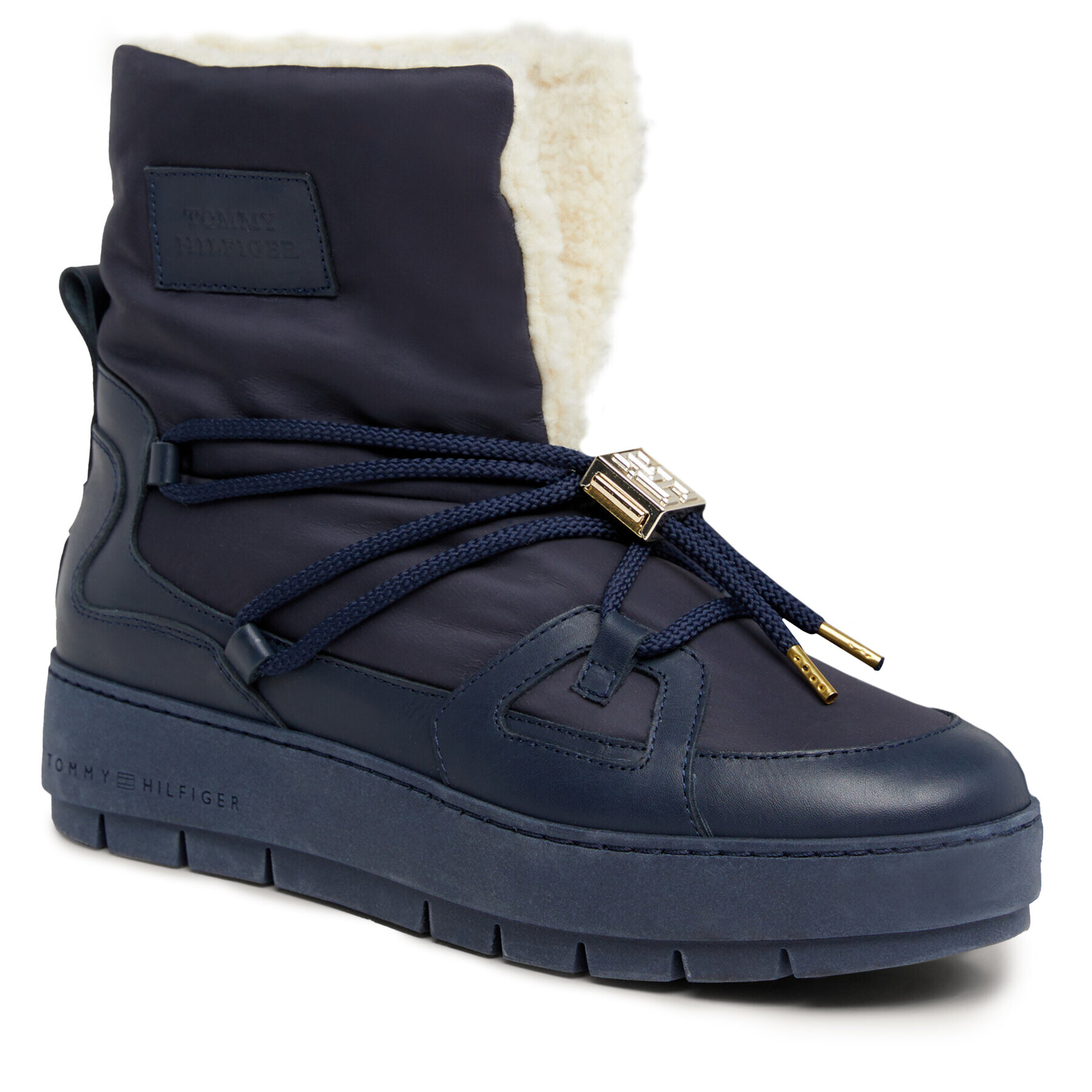 Tommy Hilfiger Апрески Tommy Essential Snowboot FW0FW07504 Син - Pepit.bg