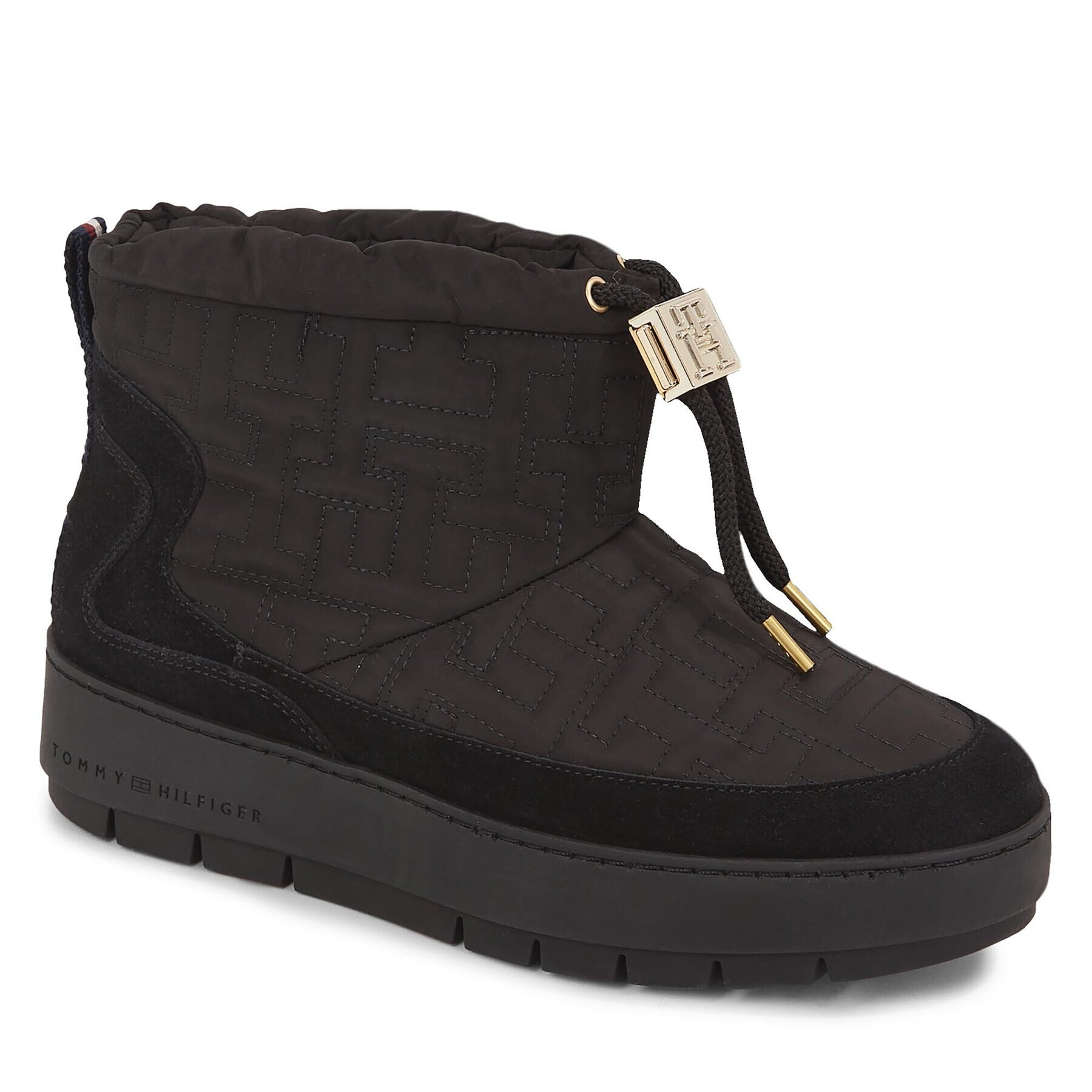 Tommy Hilfiger Апрески Tommy Monogram Snowboot FW0FW07637 Черен - Pepit.bg