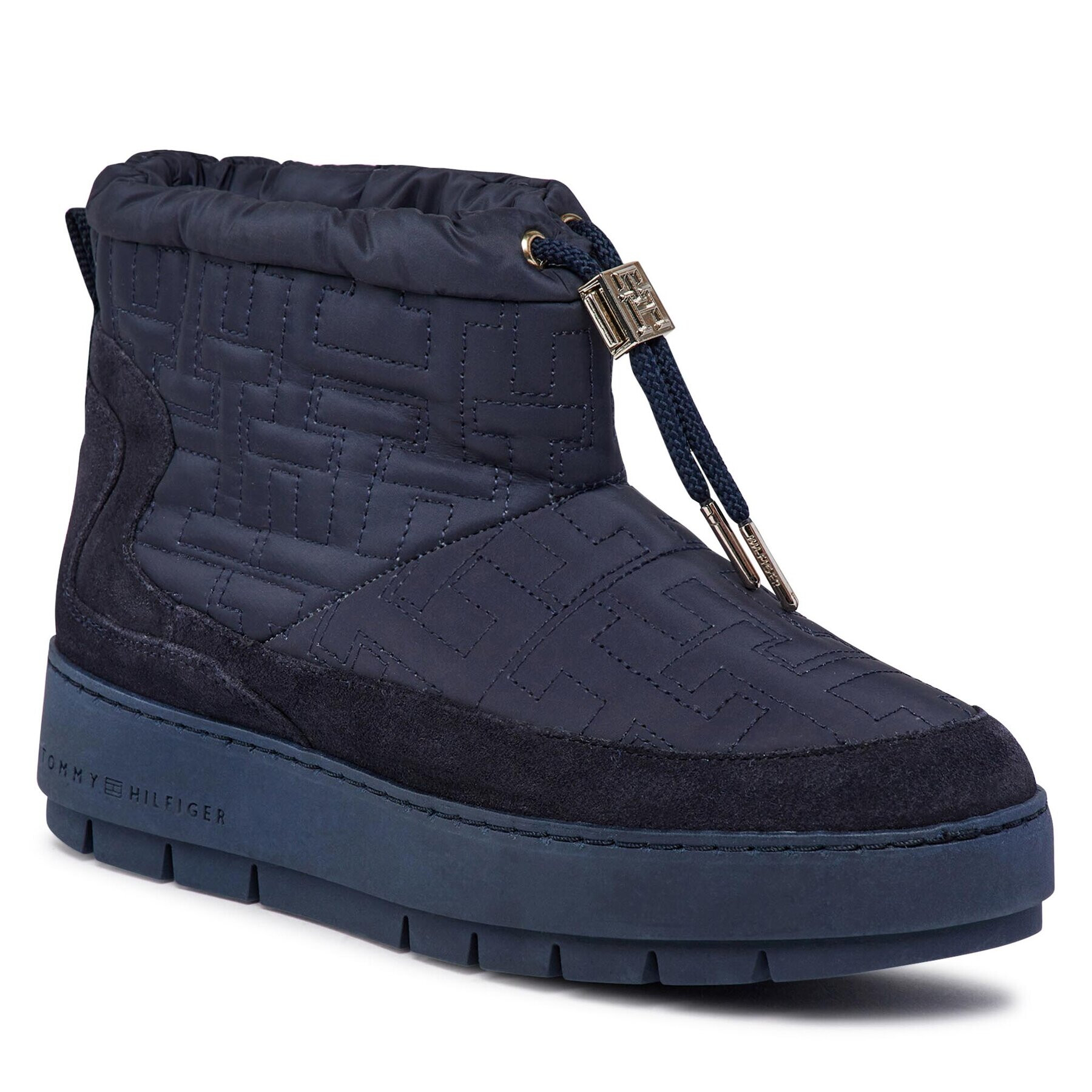 Tommy Hilfiger Апрески Tommy Monogram Snowboot FW0FW07637 Син - Pepit.bg