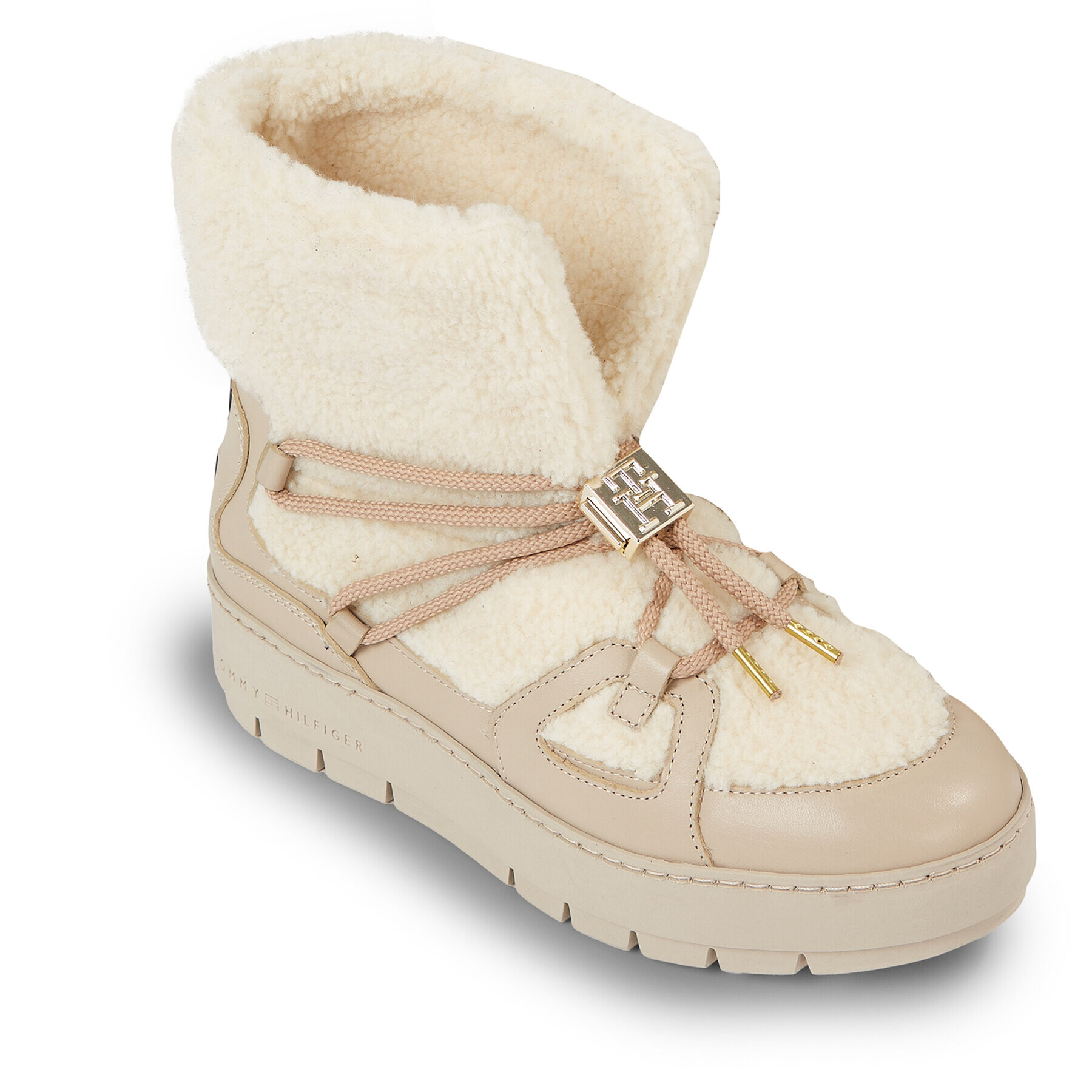 Tommy Hilfiger Апрески Tommy Teddy Snowboot FW0FW07505 Бежов - Pepit.bg