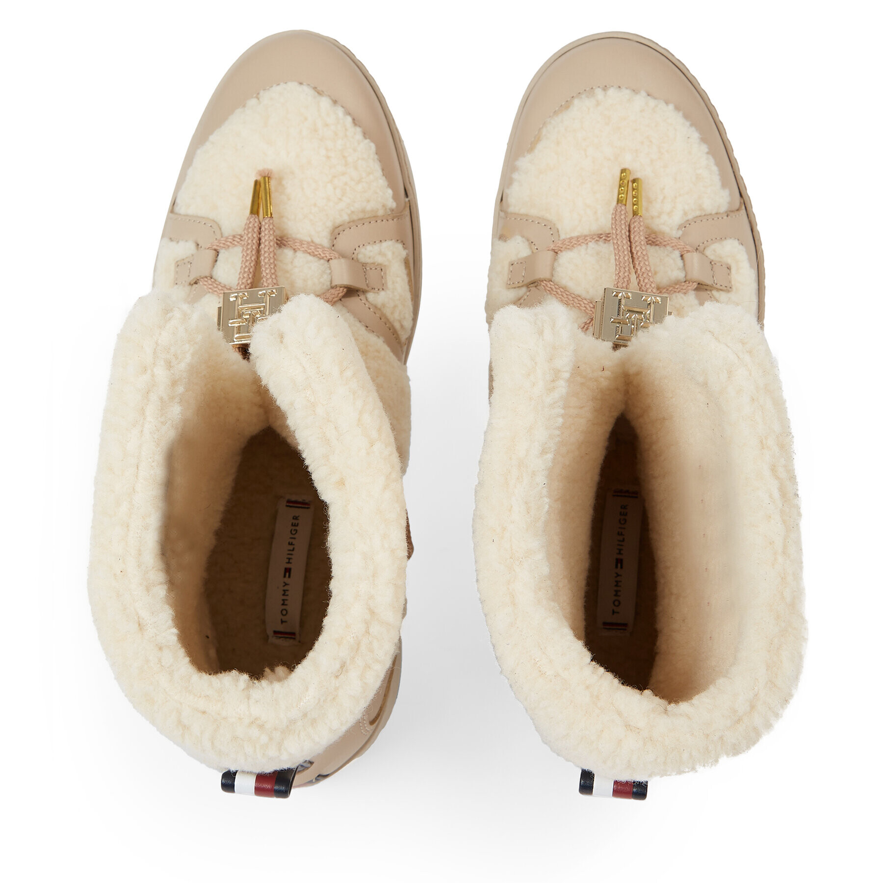 Tommy Hilfiger Апрески Tommy Teddy Snowboot FW0FW07505 Бежов - Pepit.bg