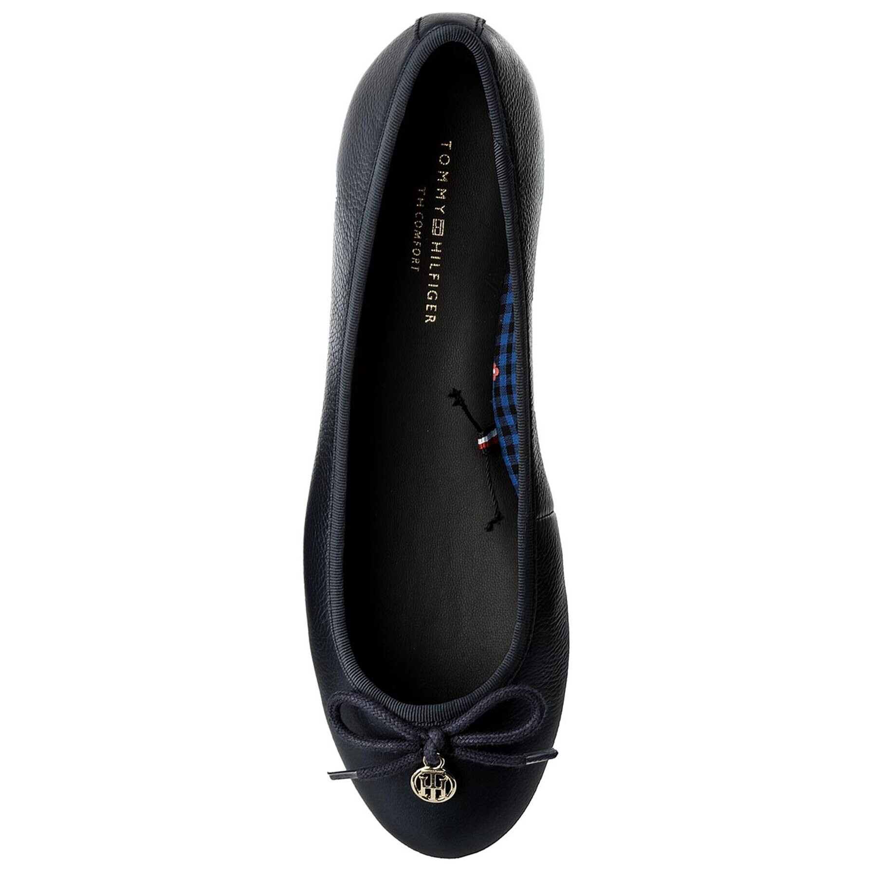 Tommy Hilfiger Балеринки Basic Metallic Balerina Charm FW0FW02647 Тъмносин - Pepit.bg