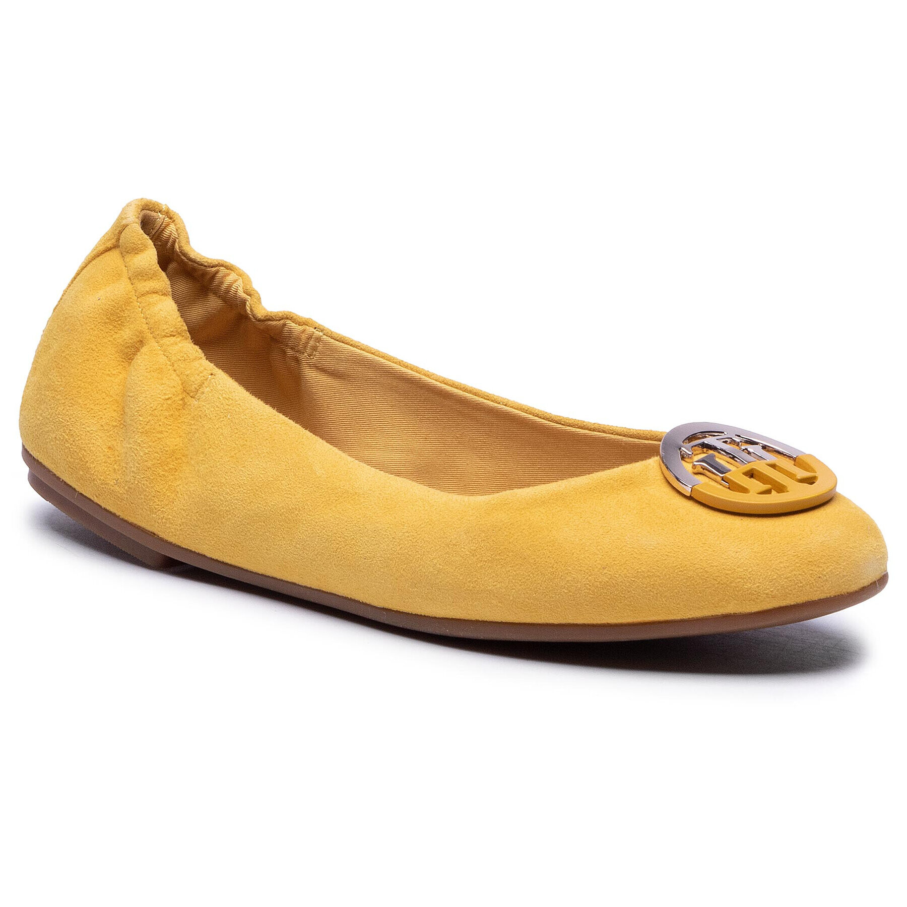 Tommy Hilfiger Балеринки Essential Hardware Ballerina FW0FW05636 Жълт - Pepit.bg