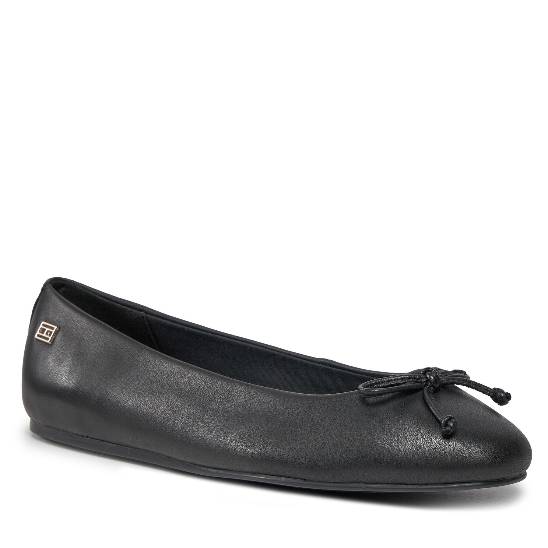 Tommy Hilfiger Балеринки Essential Leather Ballerina FW0FW07768 Черен - Pepit.bg