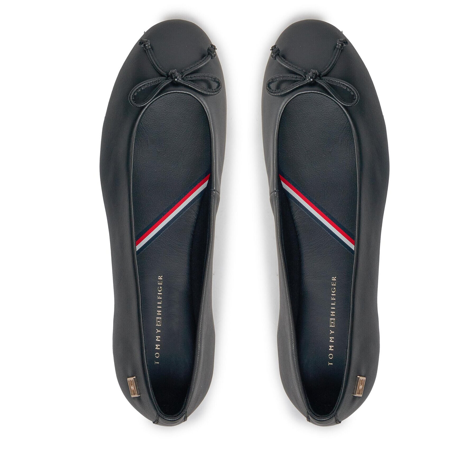 Tommy Hilfiger Балеринки Essential Leather Ballerina FW0FW07768 Черен - Pepit.bg