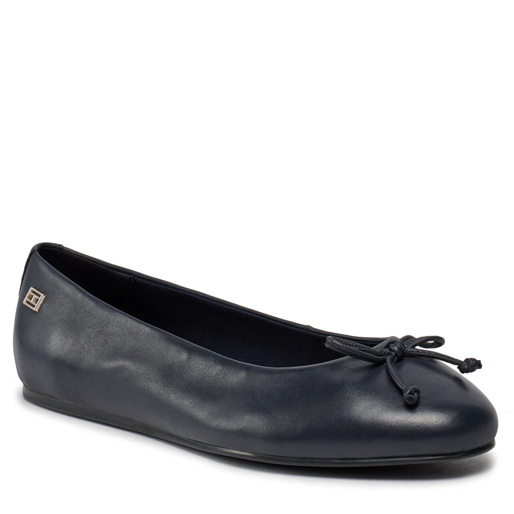 Tommy Hilfiger Балеринки Essential Leather Ballerina FW0FW07768 Тъмносин - Pepit.bg