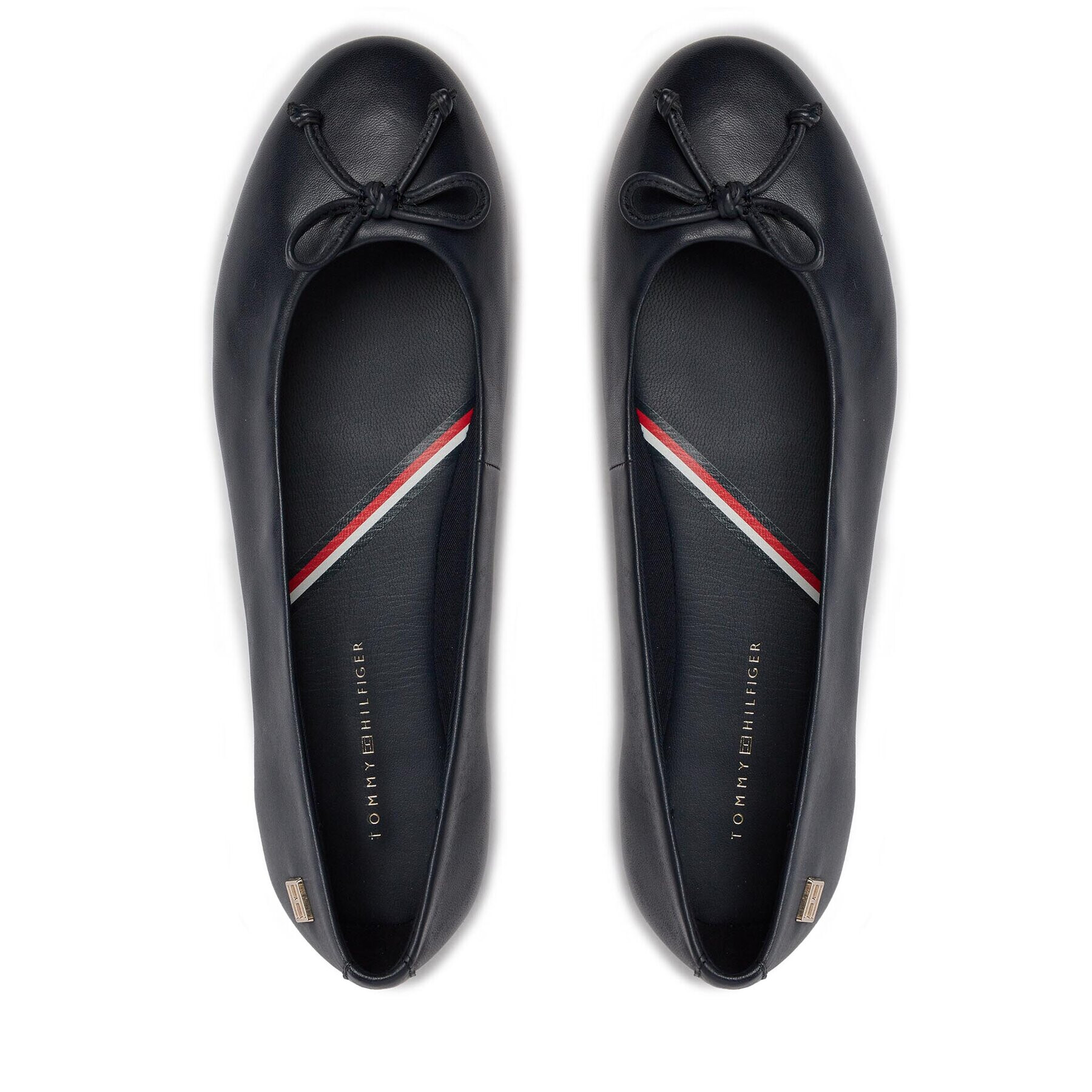 Tommy Hilfiger Балеринки Essential Leather Ballerina FW0FW07768 Тъмносин - Pepit.bg