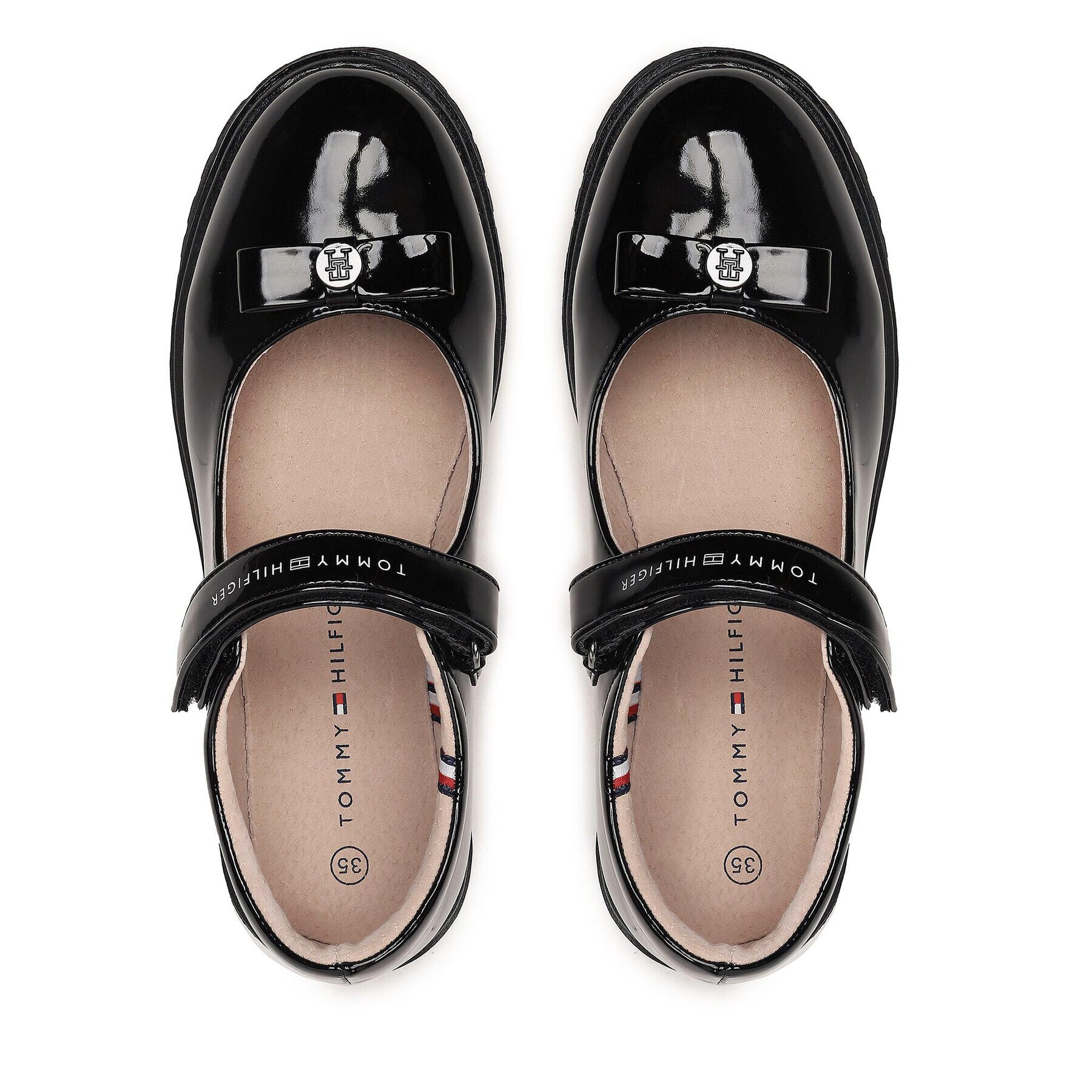 Tommy Hilfiger Балеринки T3A3-33019-0774 S Черен - Pepit.bg