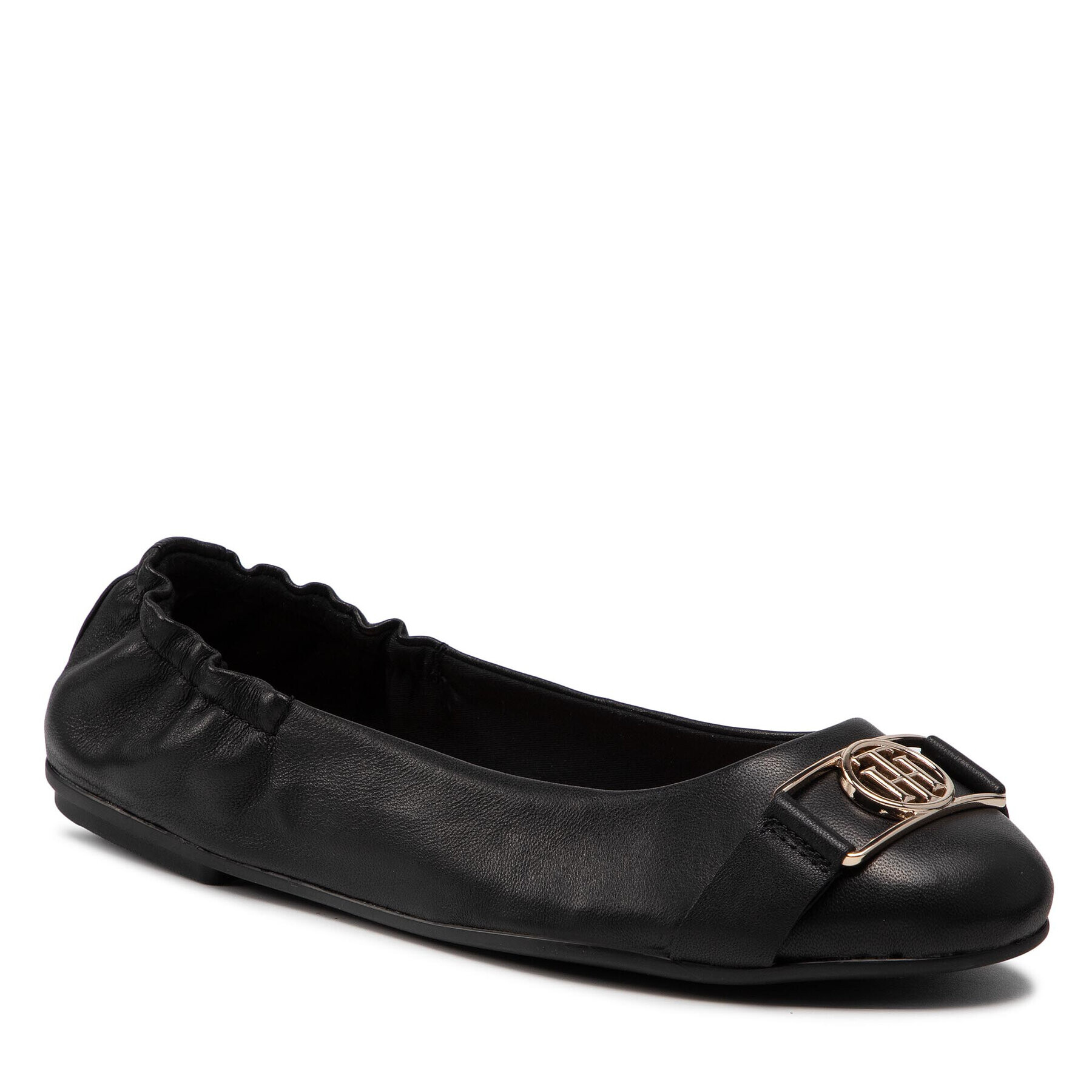 Tommy Hilfiger Балеринки Th Essential Leather Ballerina FW0FW06096 Черен - Pepit.bg