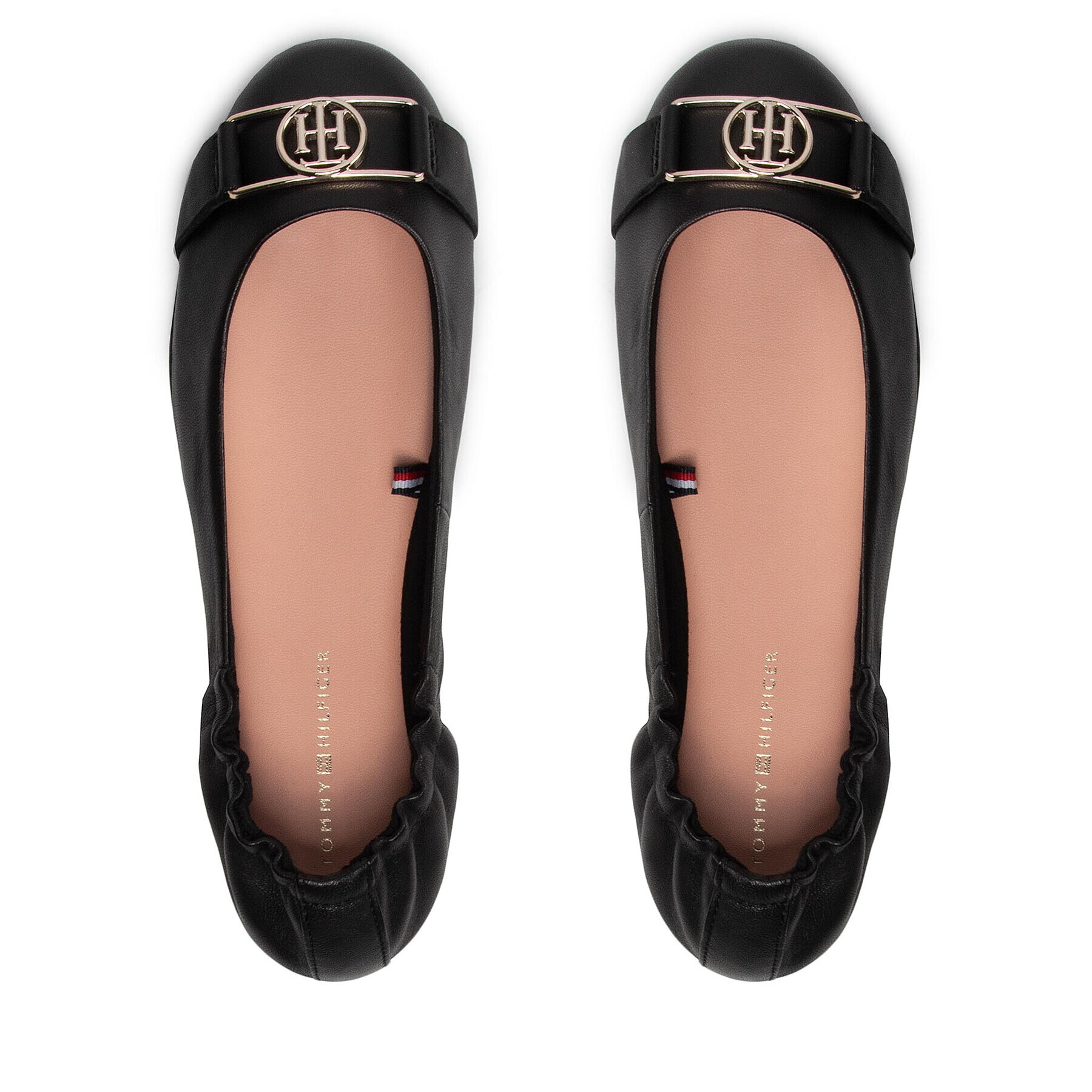 Tommy Hilfiger Балеринки Th Essential Leather Ballerina FW0FW06096 Черен - Pepit.bg