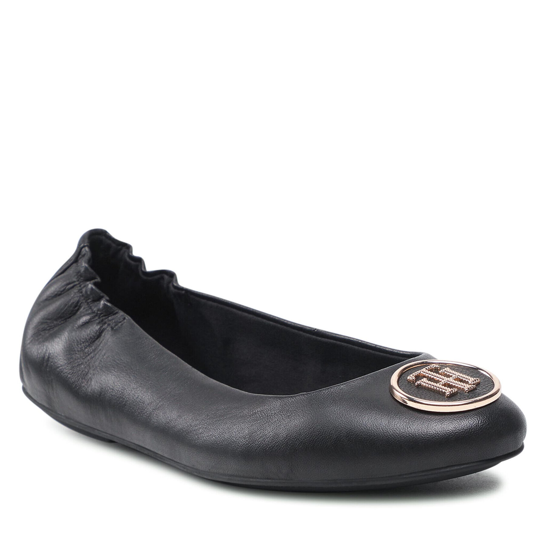 Tommy Hilfiger Балеринки Th Essentials Leather Ballerina FW0FW05955 Черен - Pepit.bg