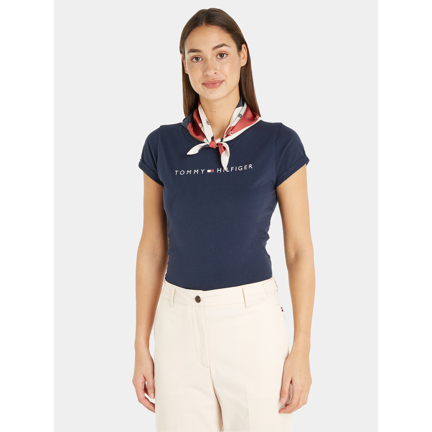 Tommy Hilfiger Бандана Limitless Chic Silk & Box AW0AW15350 Син - Pepit.bg