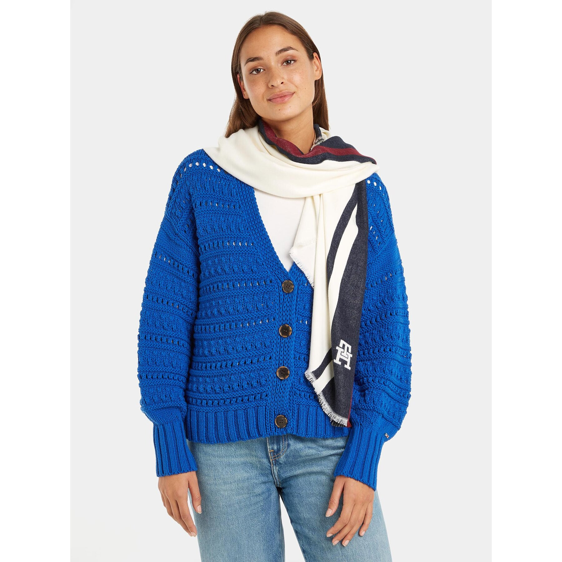 Tommy Hilfiger Бандана Th Femme Large Square AW0AW15537 Бежов - Pepit.bg