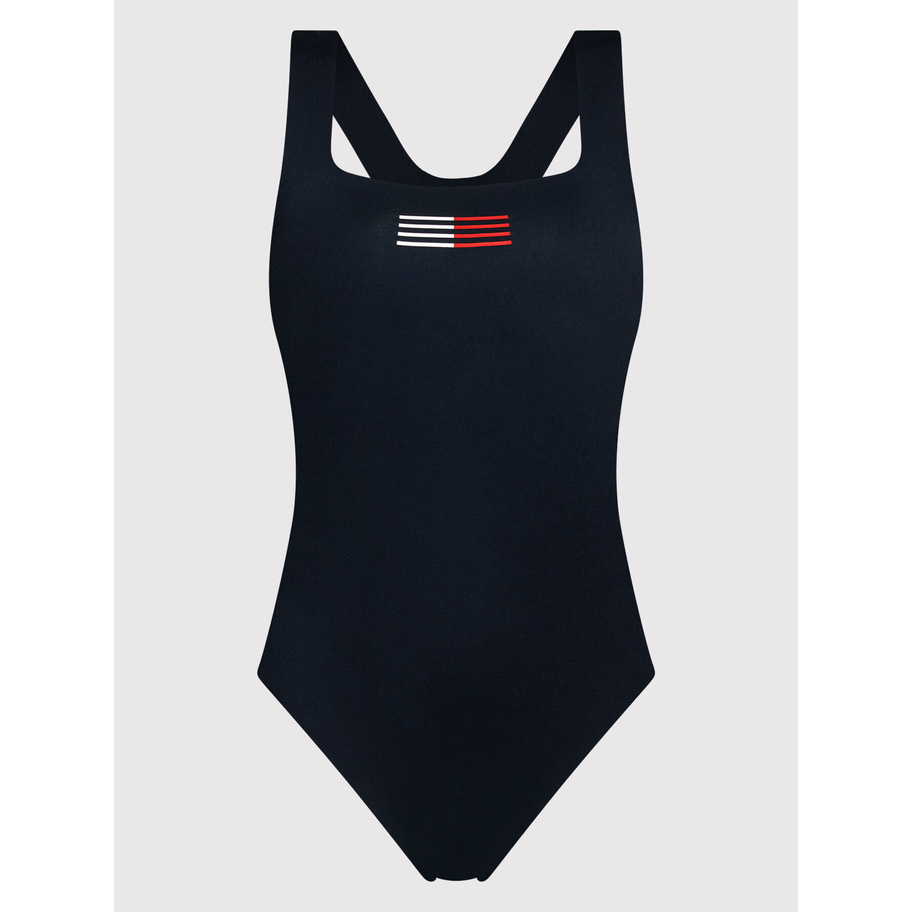 Tommy Hilfiger Бански костюм Racerback One Pice UW0UW03453 Тъмносин - Pepit.bg