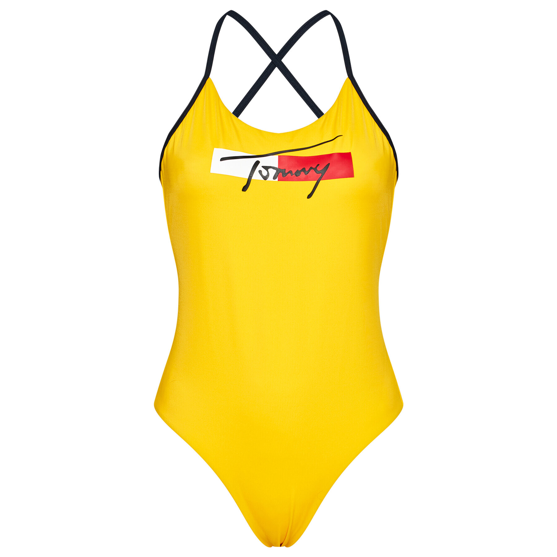 Tommy Hilfiger Бански костюм Cheeky One-Piece UW0UW02945 Жълт - Pepit.bg