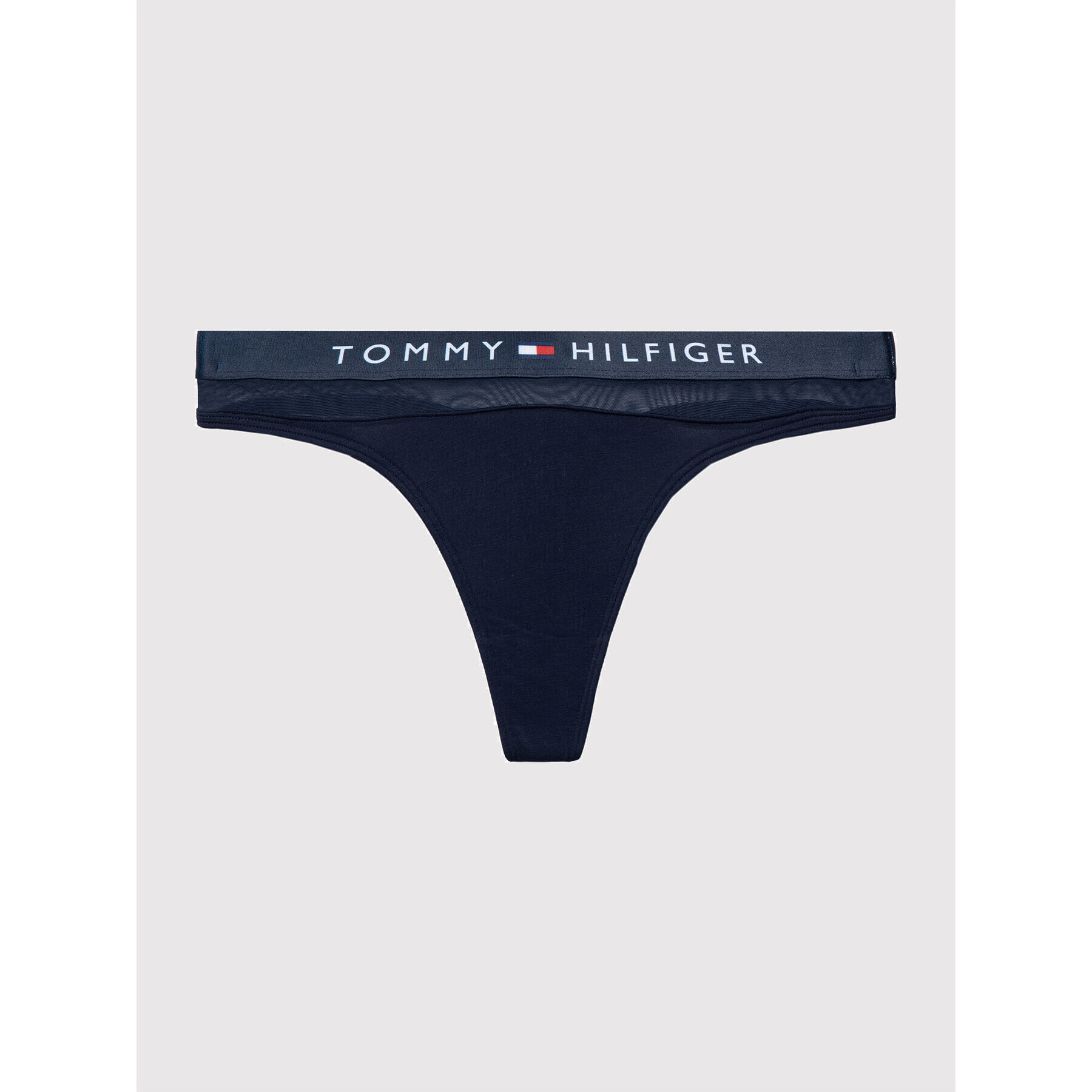 Tommy Hilfiger Бикини тип прашка Thong UW0UW00064 Тъмносин - Pepit.bg