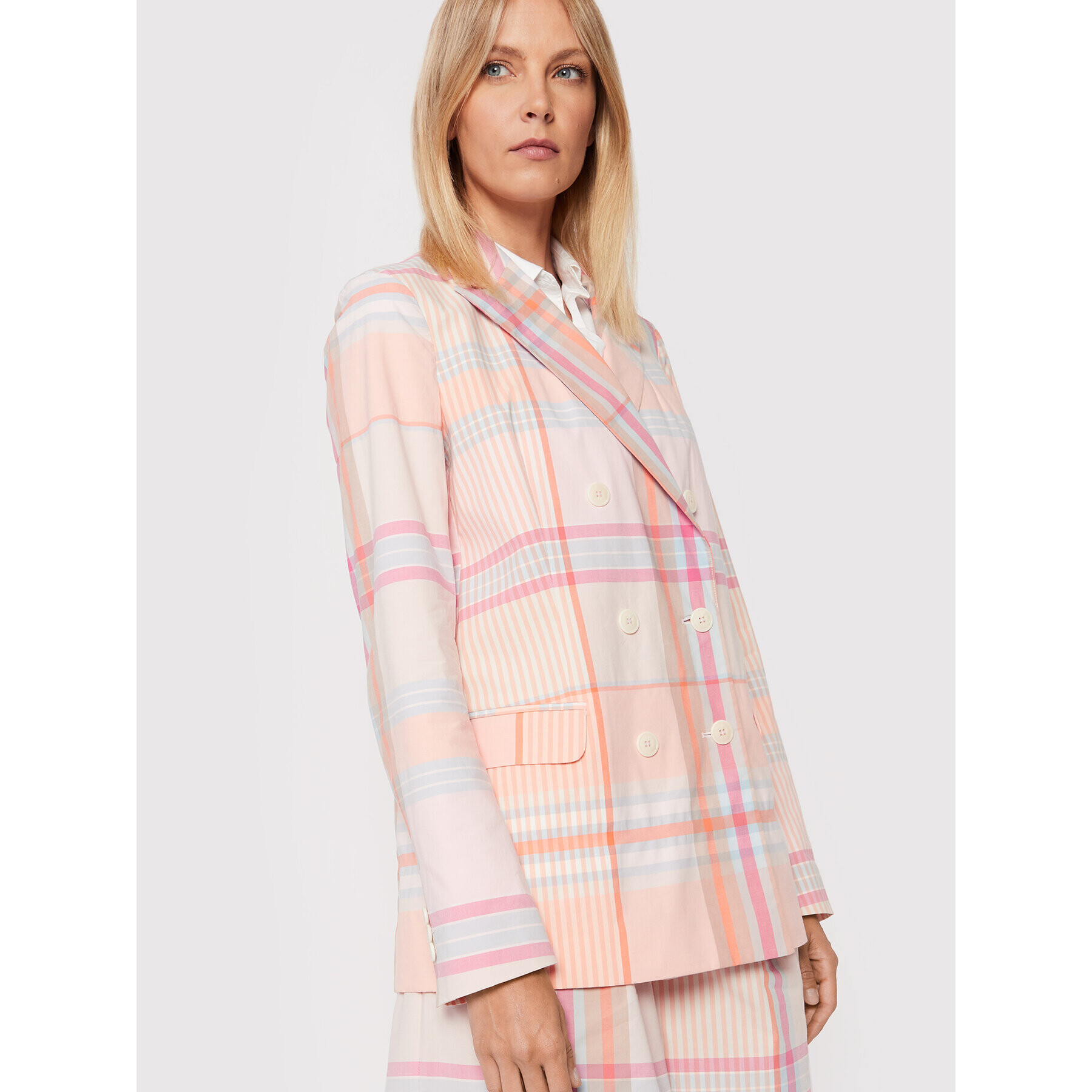 Tommy Hilfiger Блейзър Madras Check WW0WW36519 Цветен Relaxed Fit - Pepit.bg