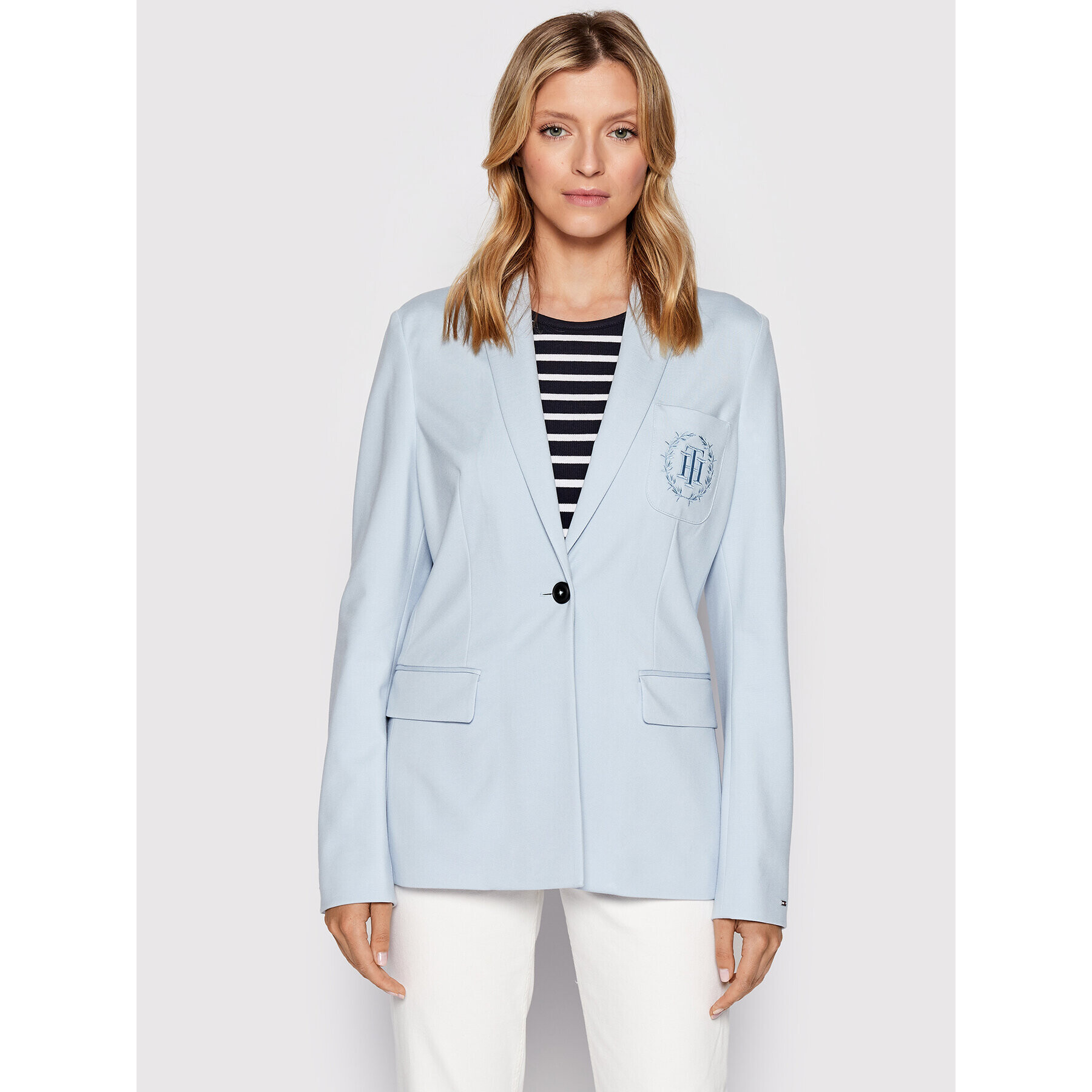Tommy Hilfiger Блейзър WW0WW33192 Син Regular Fit - Pepit.bg