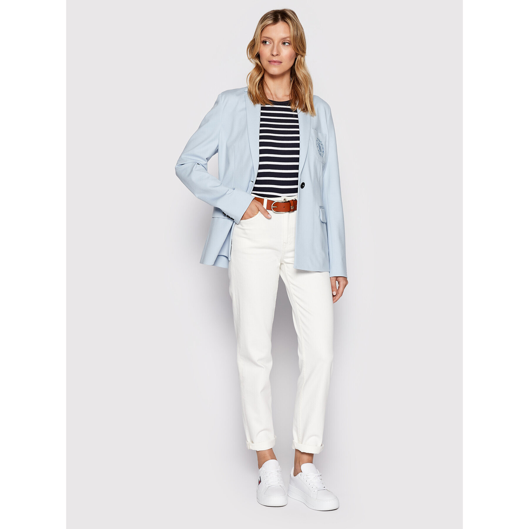 Tommy Hilfiger Блейзър WW0WW33192 Син Regular Fit - Pepit.bg