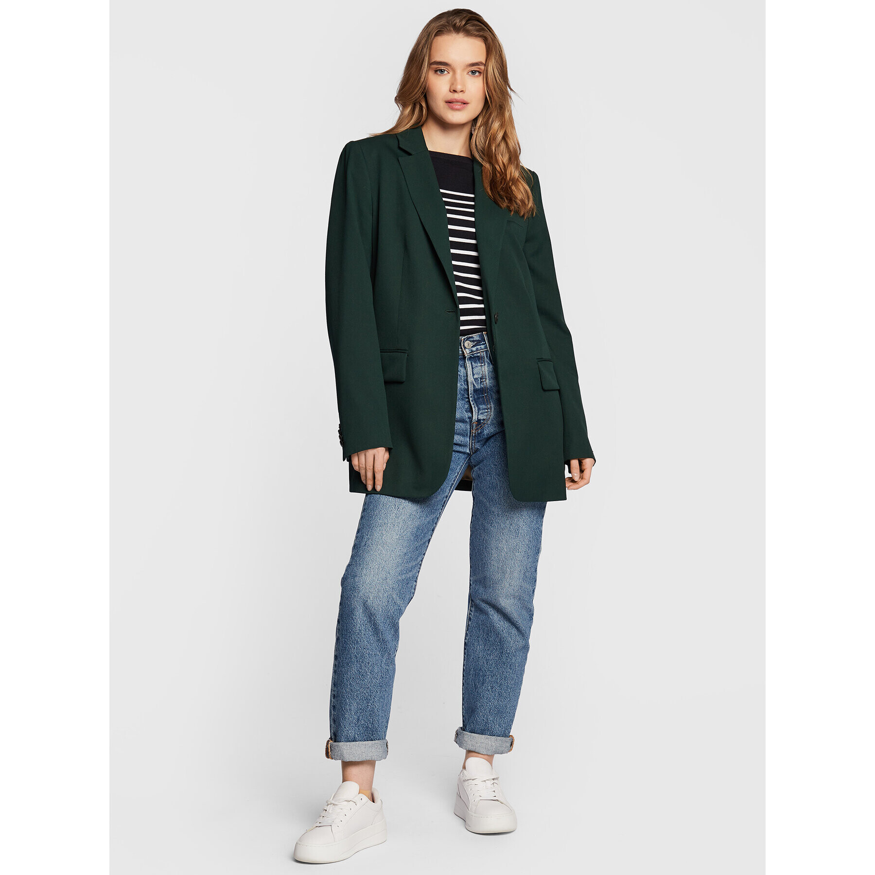Tommy Hilfiger Блейзър WW0WW35633 Зелен Relaxed Fit - Pepit.bg