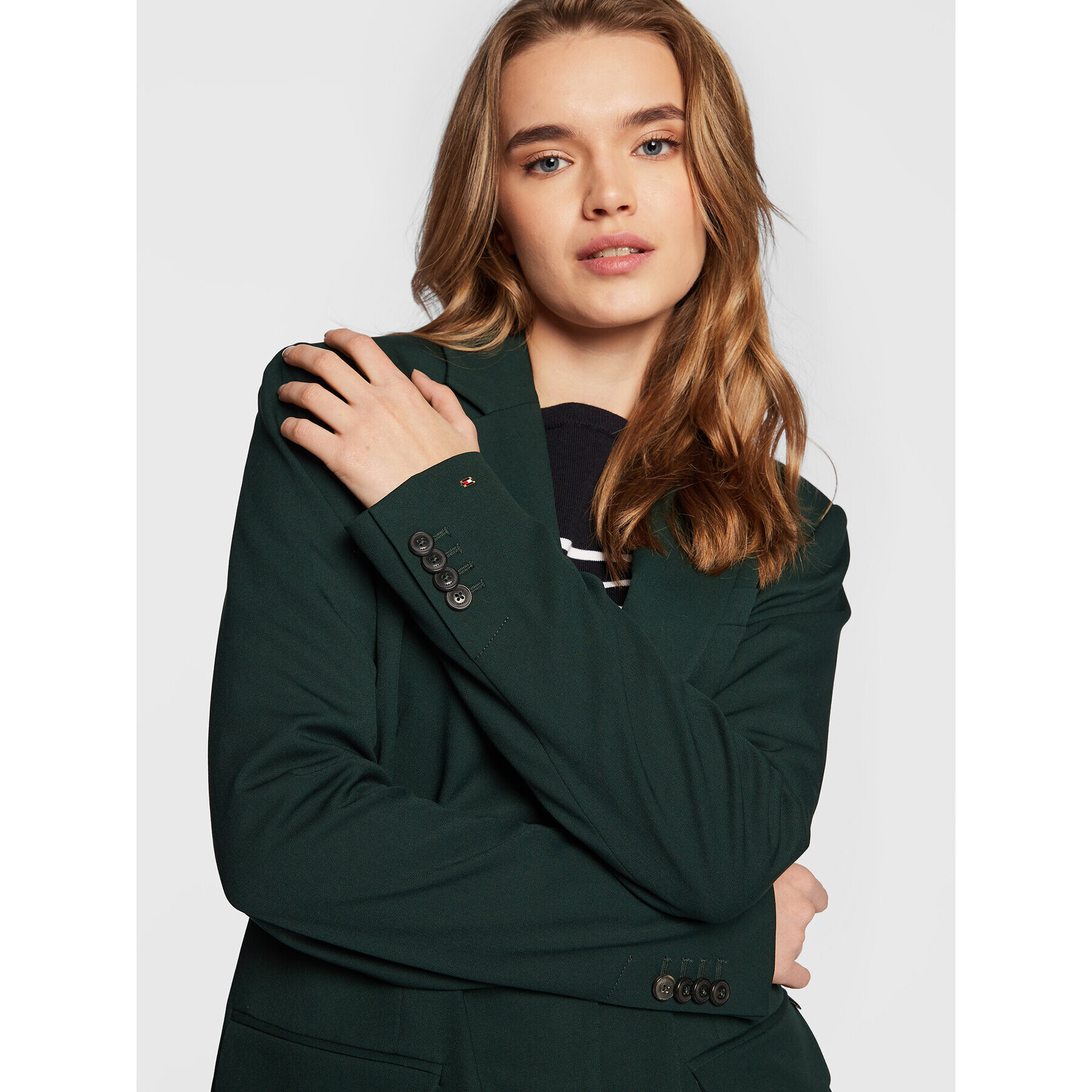 Tommy Hilfiger Блейзър WW0WW35633 Зелен Relaxed Fit - Pepit.bg
