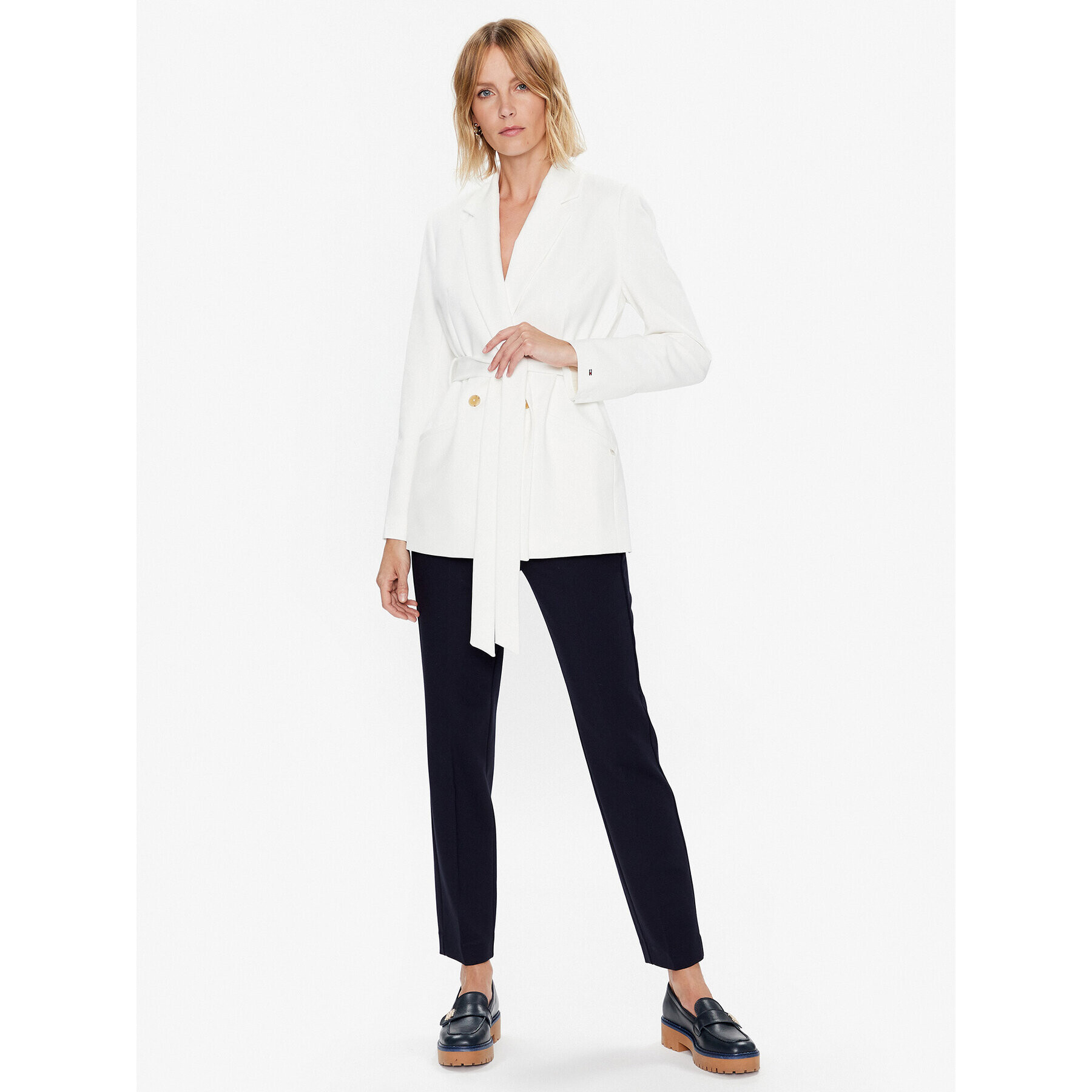 Tommy Hilfiger Сако WW0WW36923 Бял Relaxed Fit - Pepit.bg