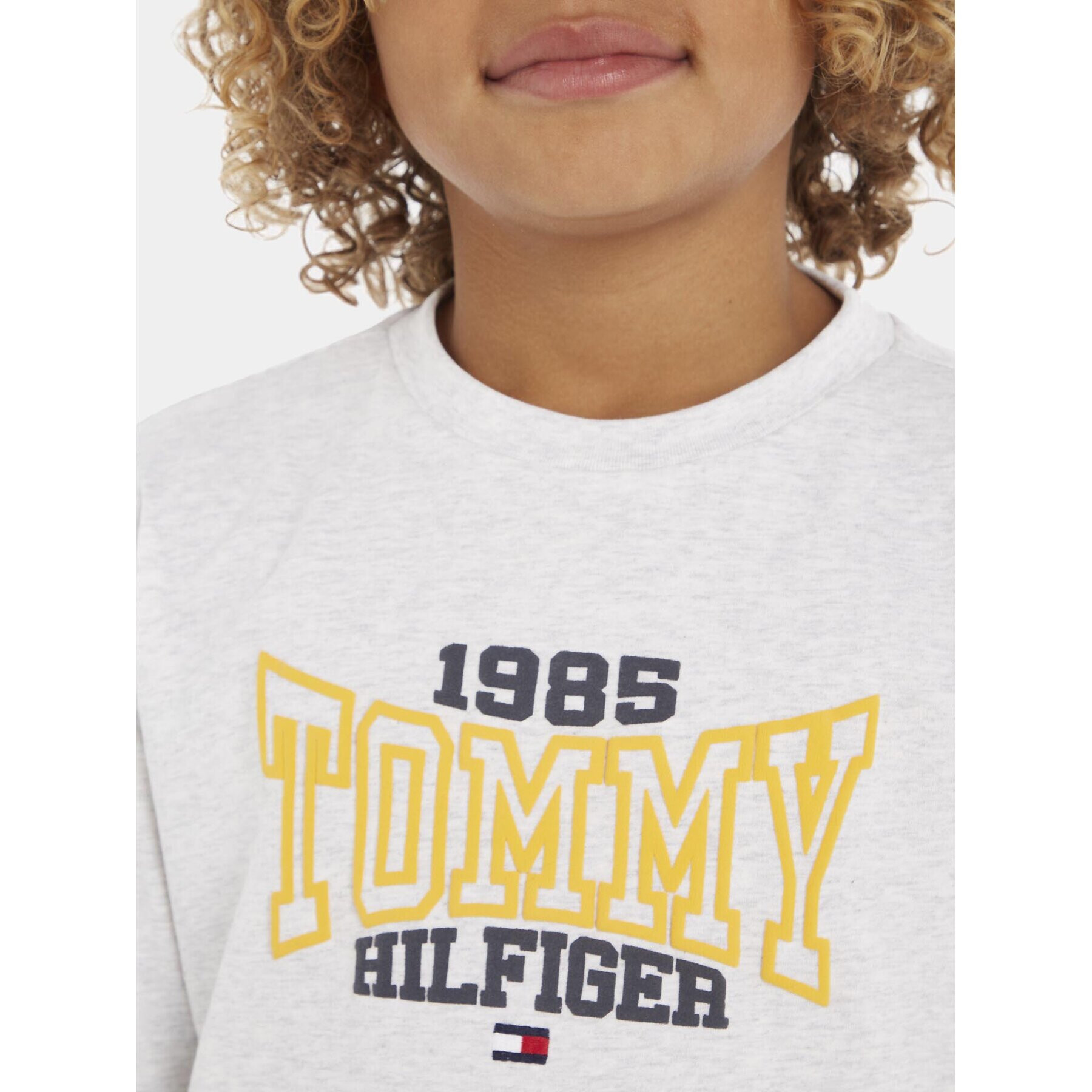 Tommy Hilfiger Блуза 1985 Varsity KB0KB08429 M Сив Regular Fit - Pepit.bg