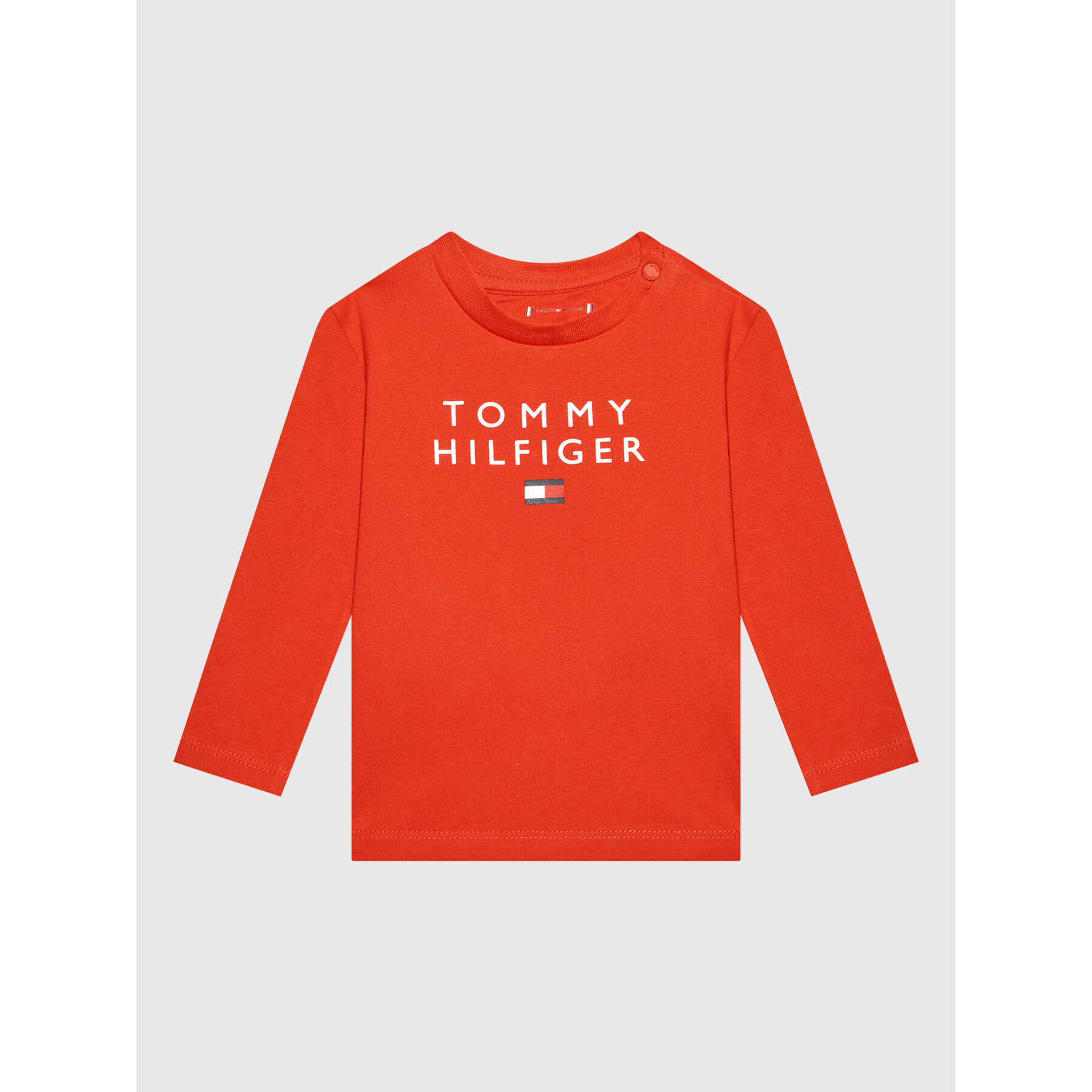 Tommy Hilfiger Блуза Baby Logo KN0KN01359 Червен Regular Fit - Pepit.bg