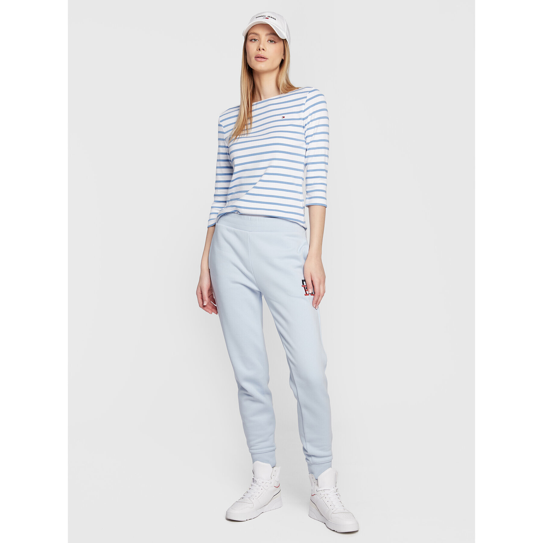 Tommy Hilfiger Блуза Boat WW0WW27724 Бял Slim Fit - Pepit.bg