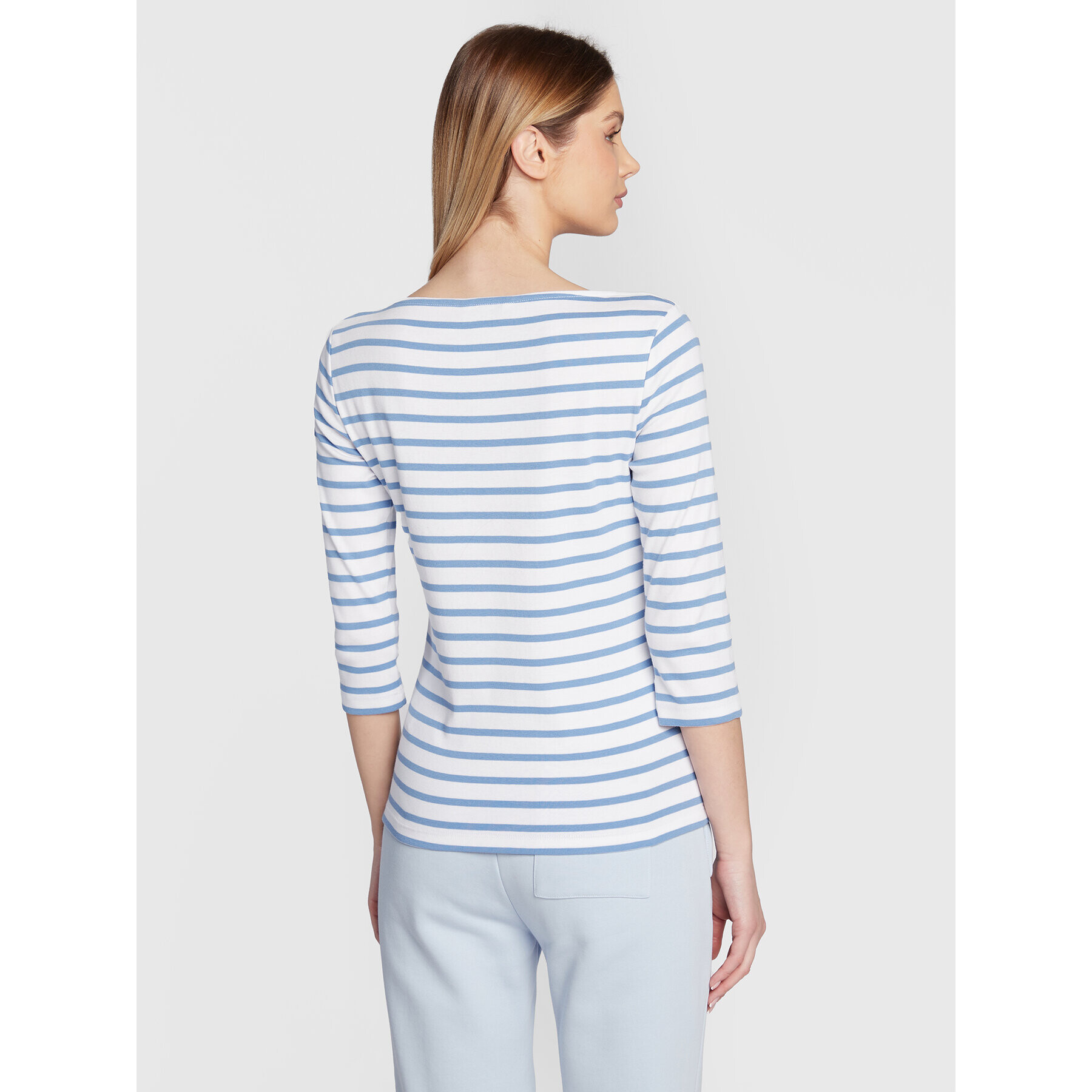 Tommy Hilfiger Блуза Boat WW0WW27724 Бял Slim Fit - Pepit.bg